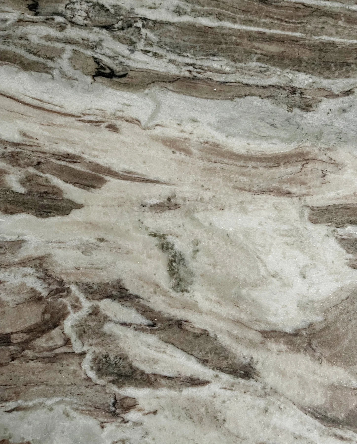 Erie -pyöreä sohvapöytä puu ja marmori - Ø90 cm - raaka valkoinen, ruskea, beige