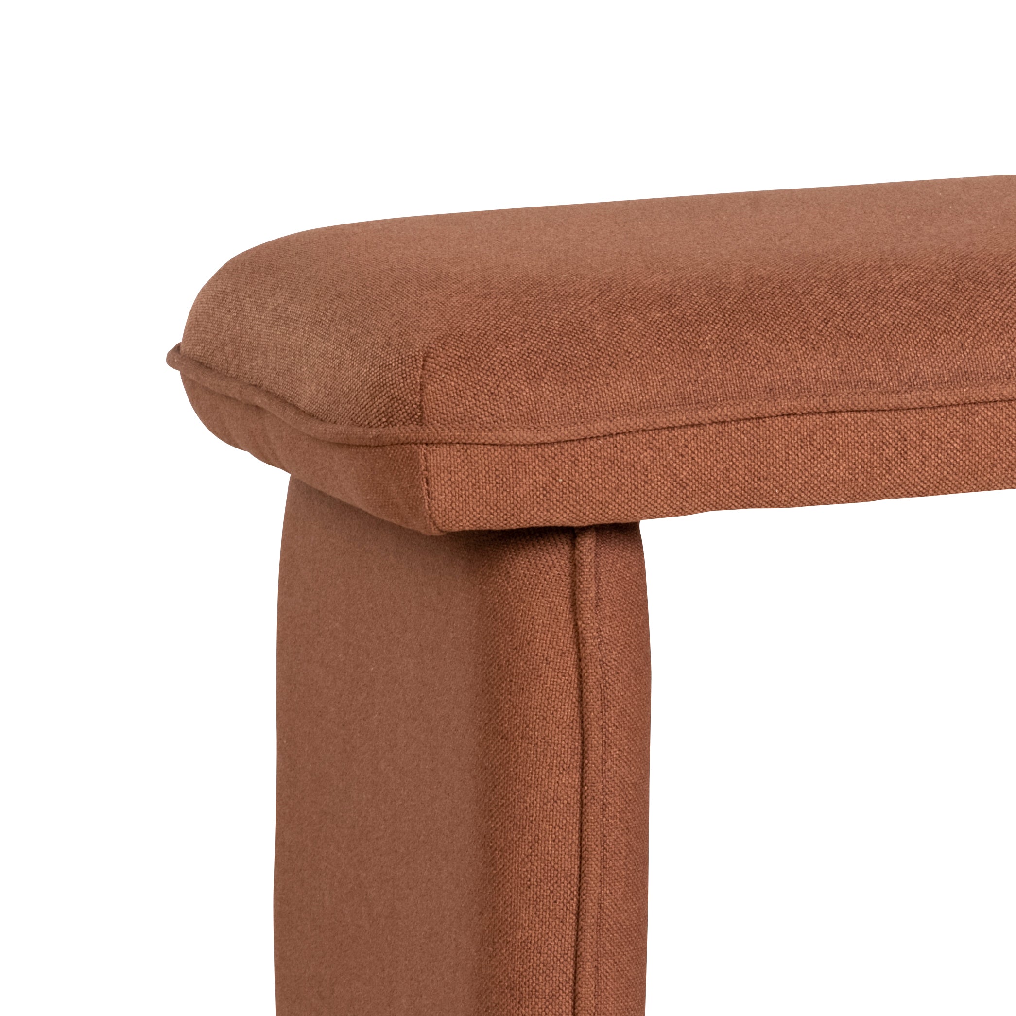 Täyteläinen penkki punertavan ruskea - 100x38xh40cm