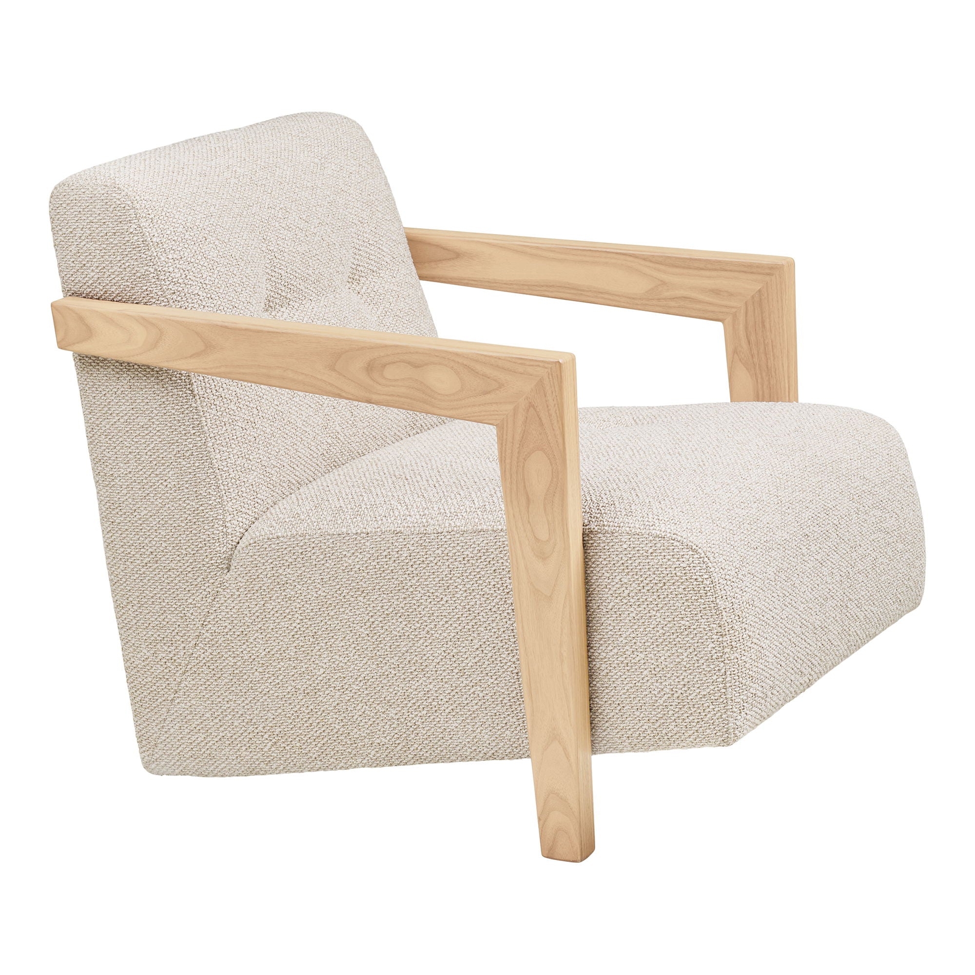 Caracas Lounge -tuoli - Lounge -tuoli käsinojalla, tammi, beige HN1321