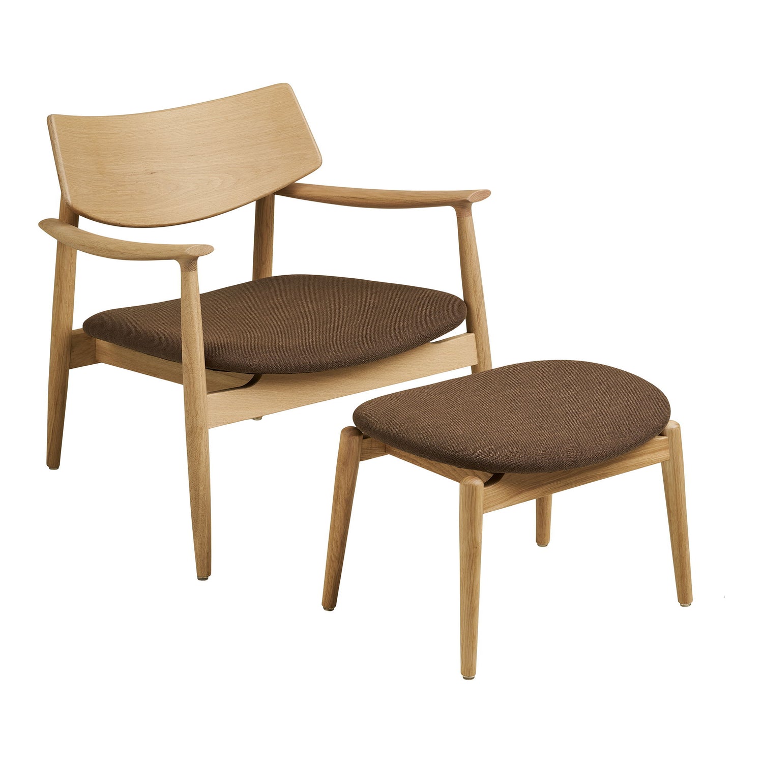 Olvera -setti - Lounge -tuoli ja jalkatuolit, luonto/ruskea HN1084