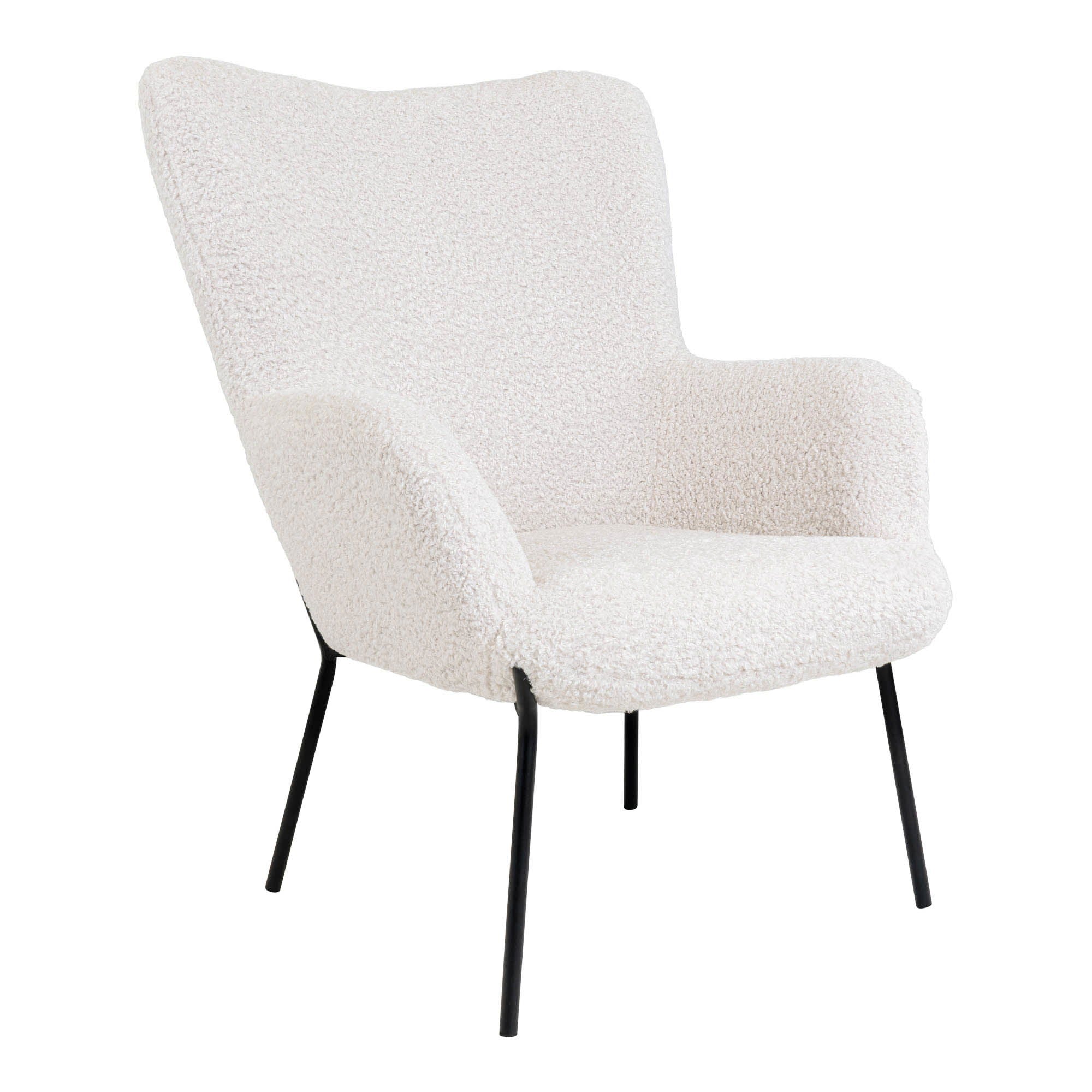 Glasgow Set - Lounge -tuoli ja jalkatuolit, valkoinen HN1090