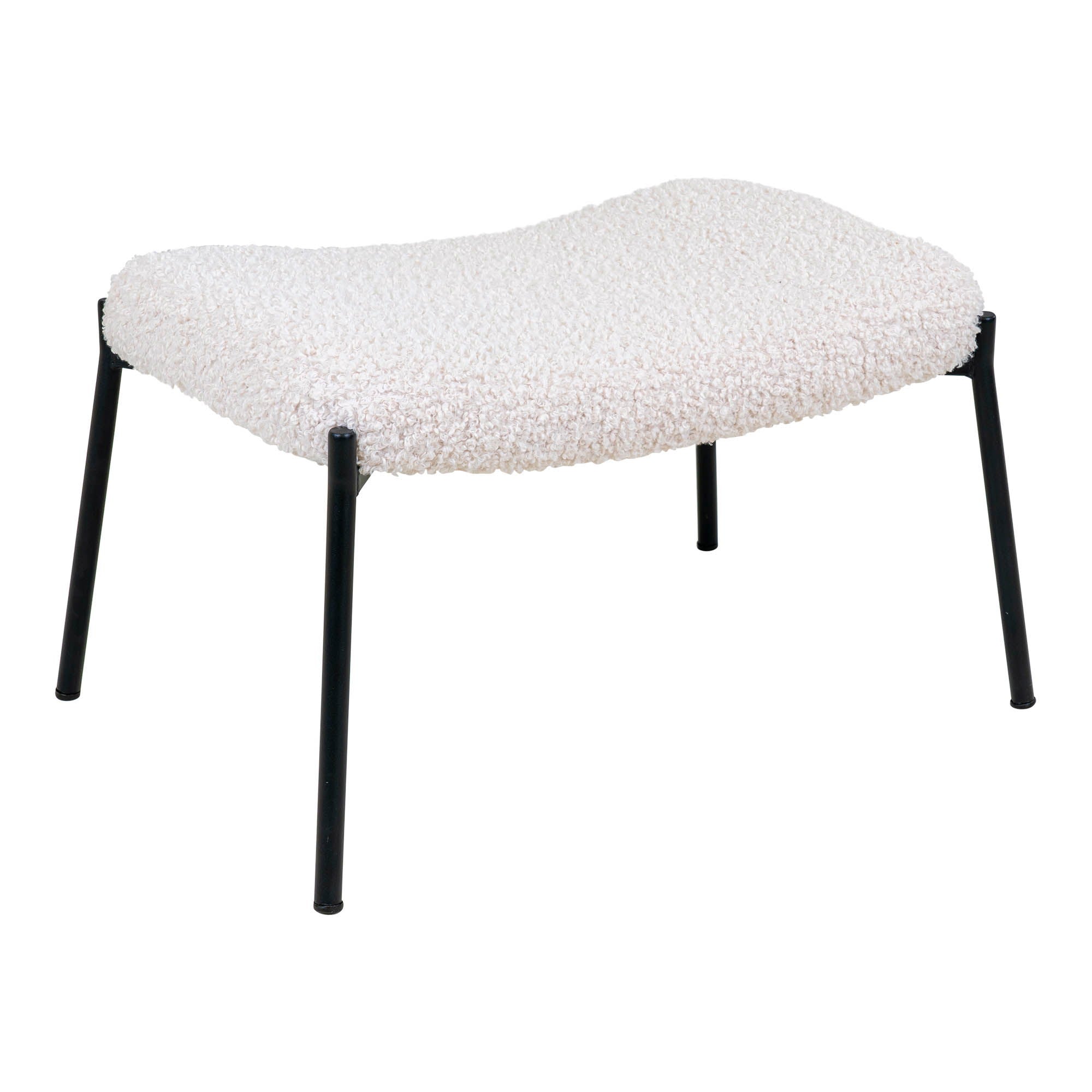 Glasgow Set - Lounge -tuoli ja jalkatuolit, valkoinen HN1090