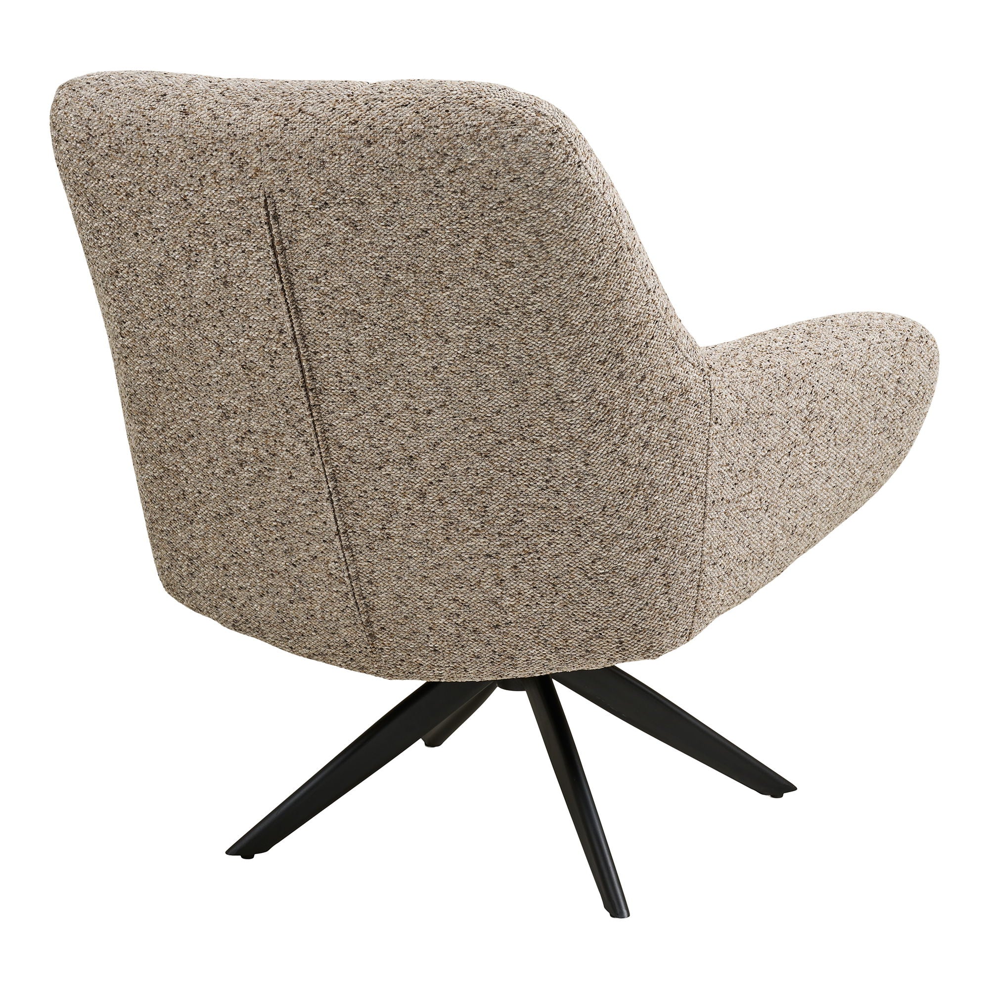 Grandola Lounge -tuoli - Lounge -tuoli kääntyvällä jalalla, harmaalla, mustalla jaloilla HN1086