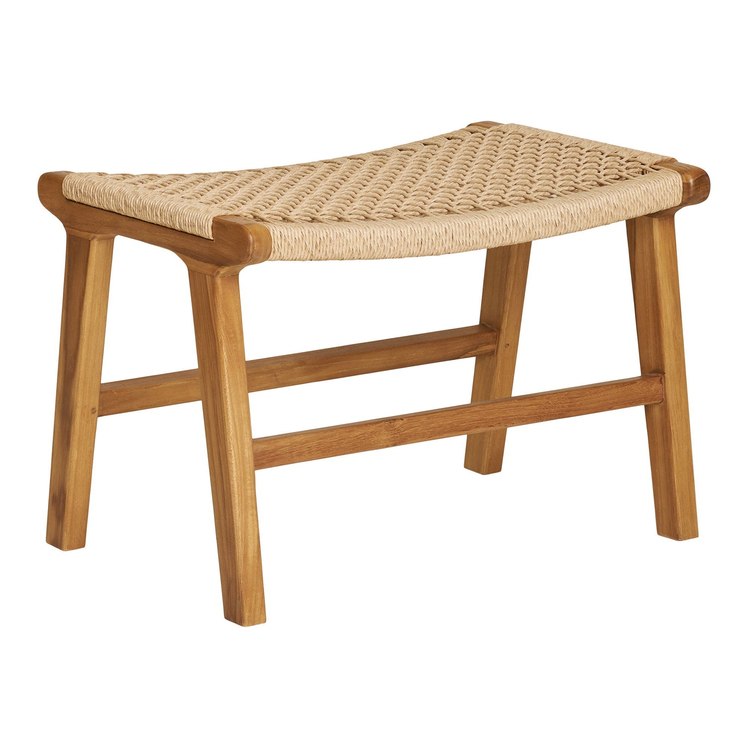 Derby Set - Lounge -tuoli ja jakkara, Teak/Pe Rattan, Nature
