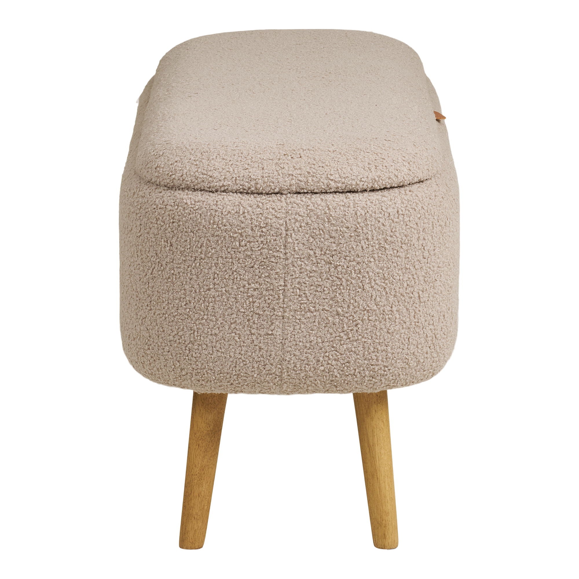 Harlow -penkki - Penkki varastolla, bouclé, beige 95x37x45 cm, HN1063