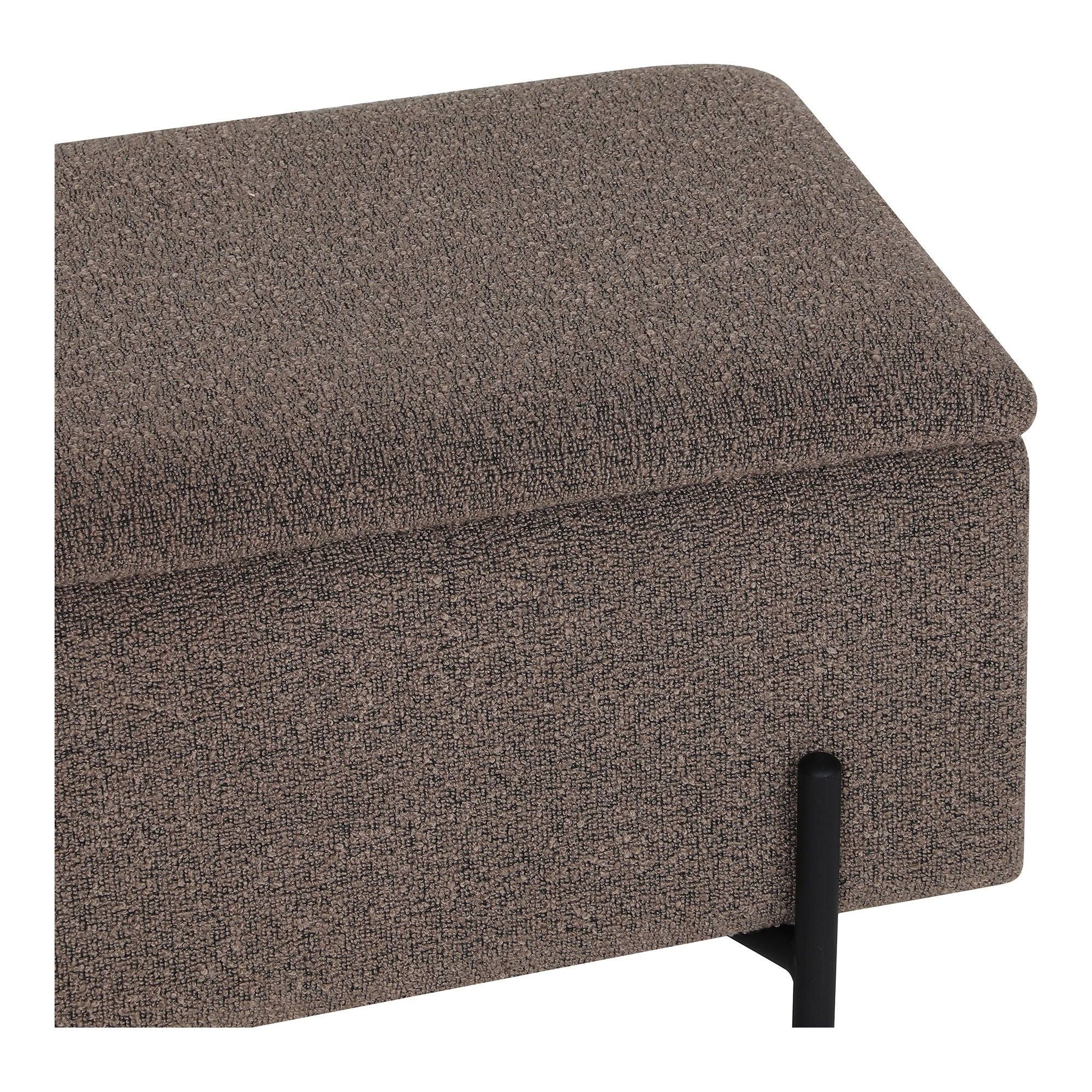 Watford Bench - Penkki säilytystilassa, Bouclé, Brown 95x36.5x43 cm, HN1061