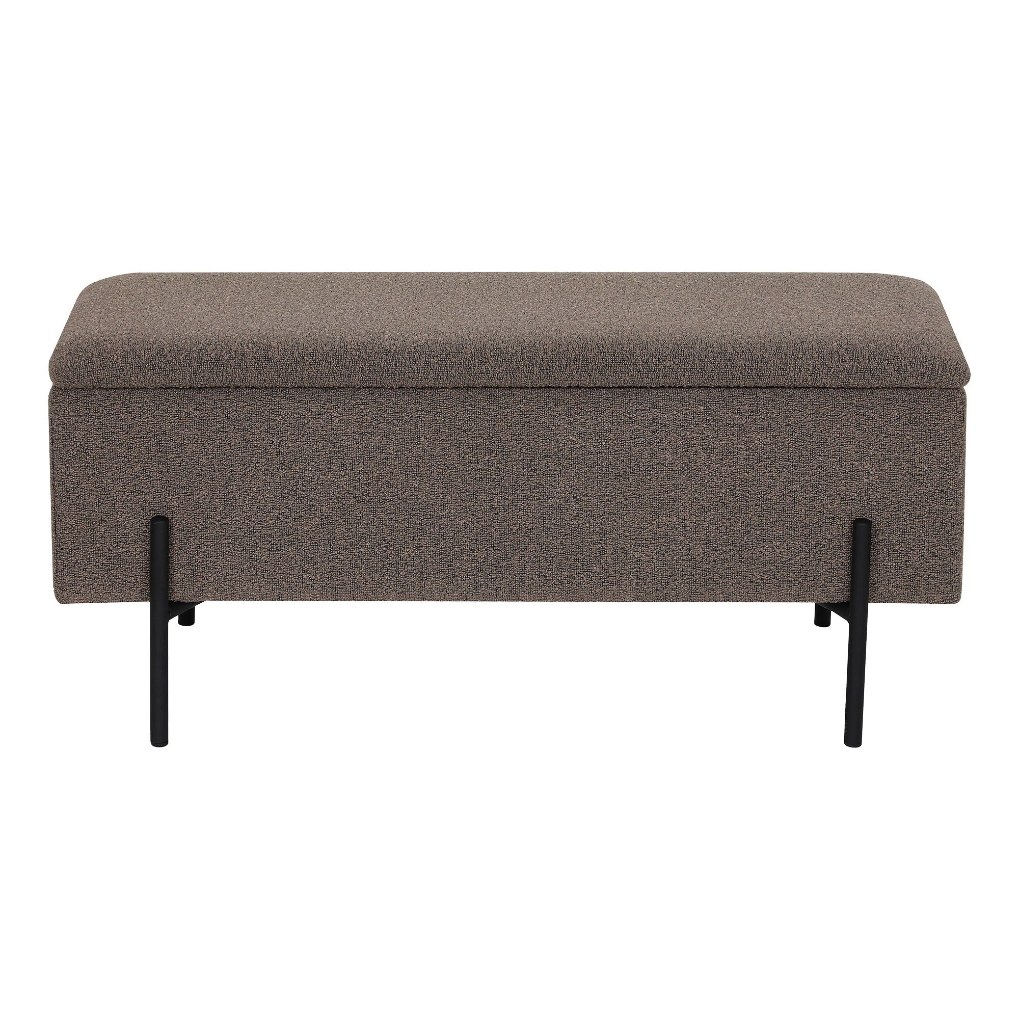 Watford Bench - Penkki säilytystilassa, Bouclé, Brown 95x36.5x43 cm, HN1061