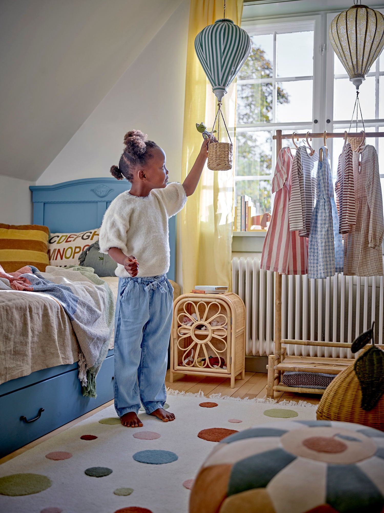 Bloomingville mini -pompin myllerrykset, vihreä, polyesteri