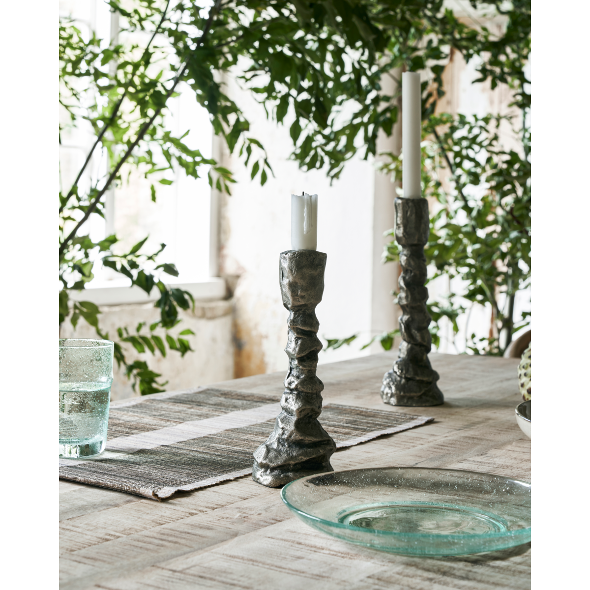 Kynttilänjalka, hdraku, antiikki hopea