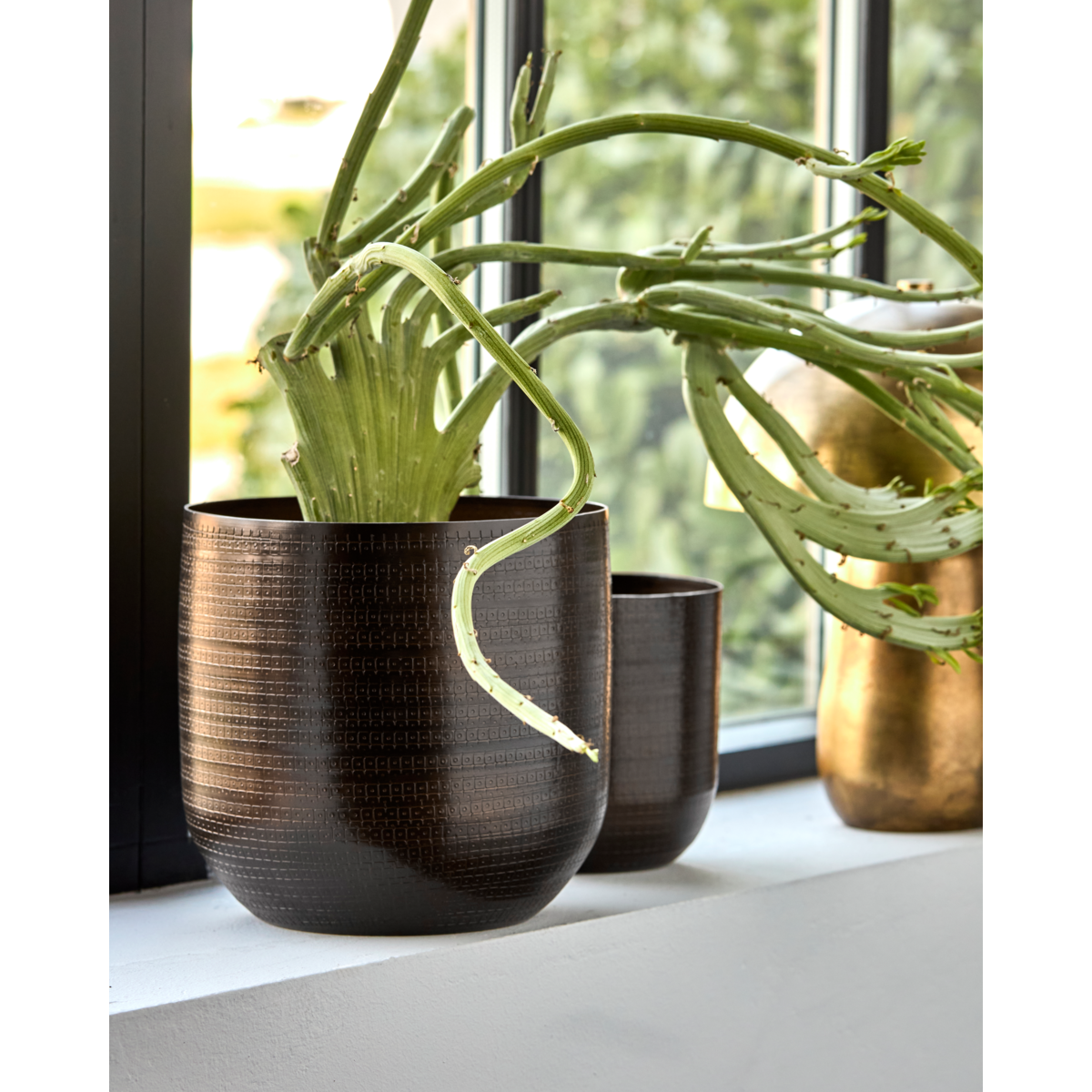 Yrttipot, hdiren, antiikki ruskea