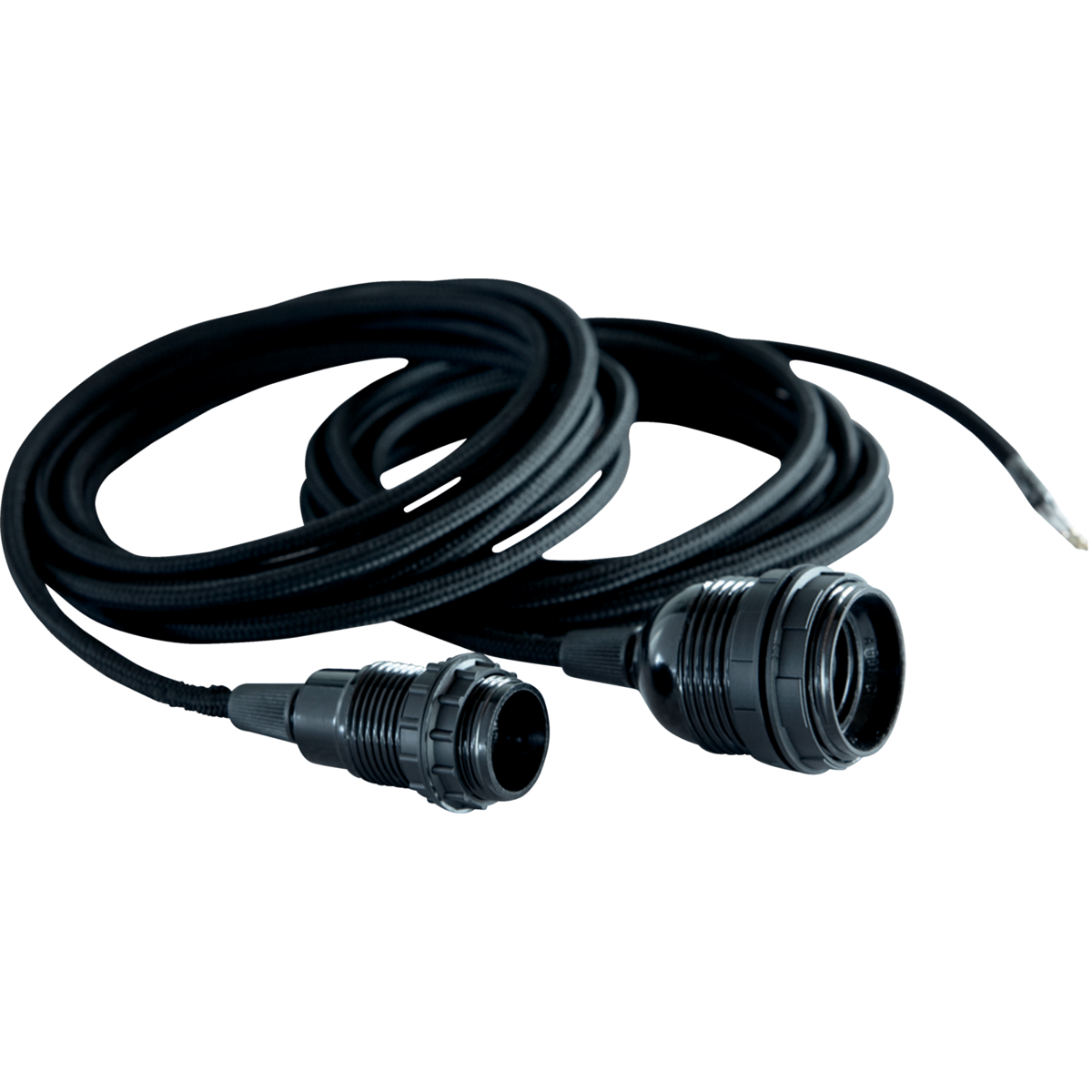 House Doctor - Kangasjohto pistorasialla ja kahdella ohitusrenkaalla, musta