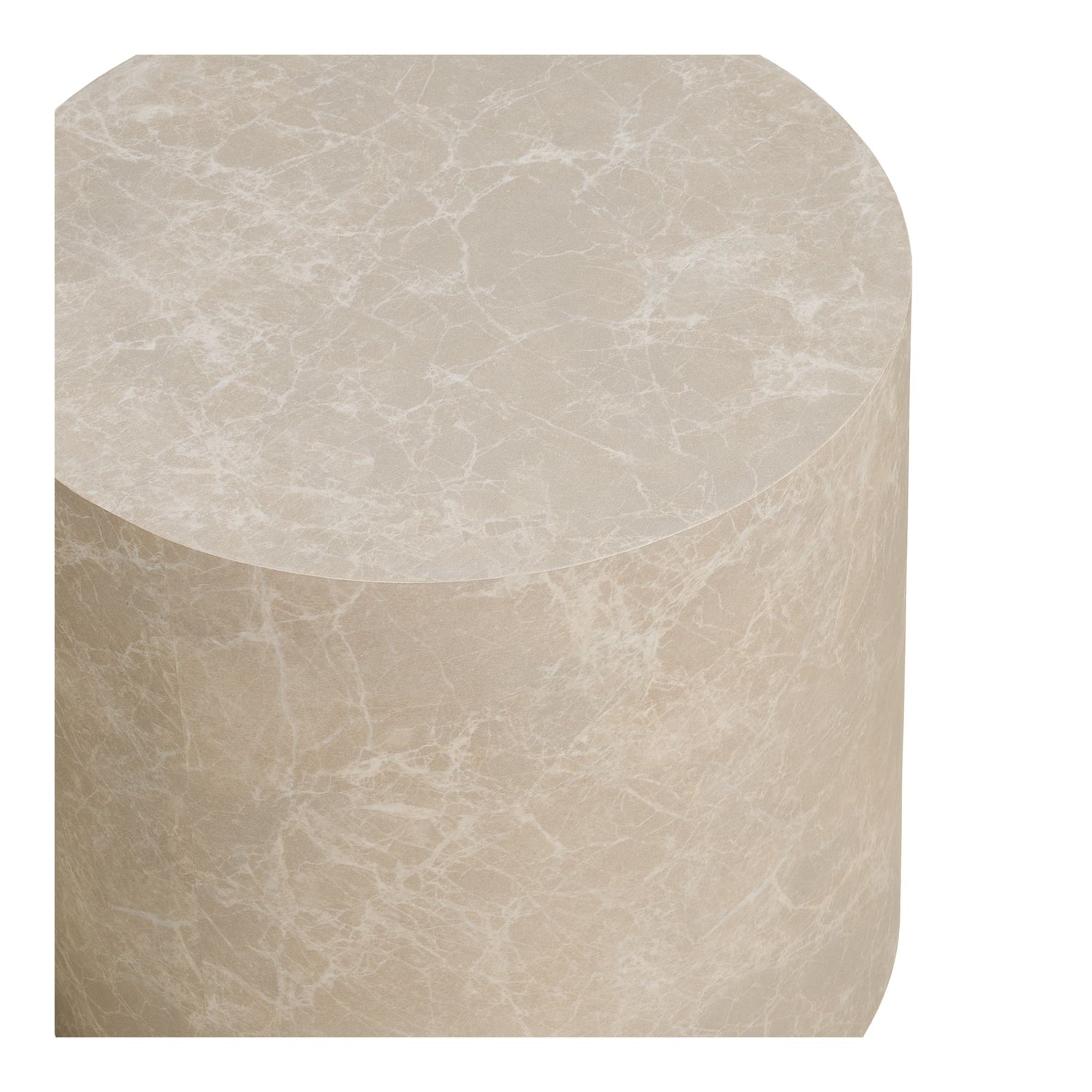 Praha sohvapöytä - sohvapöytä, marmorinen ilme, pyöreä, beige -sarja 2