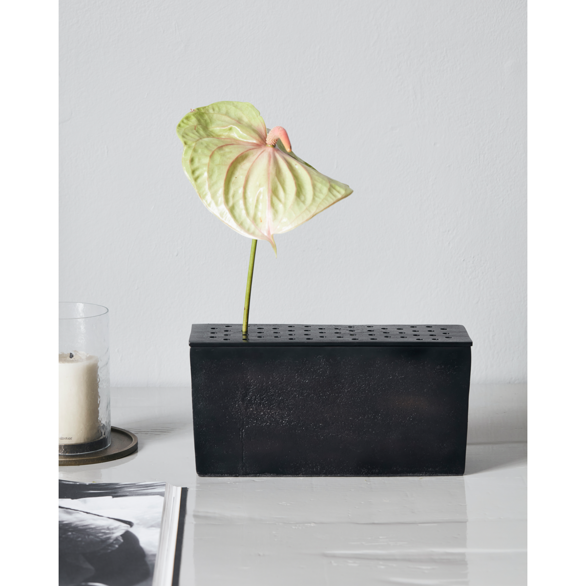 Maljakko, HDFLOW, ruskeannettu messinki