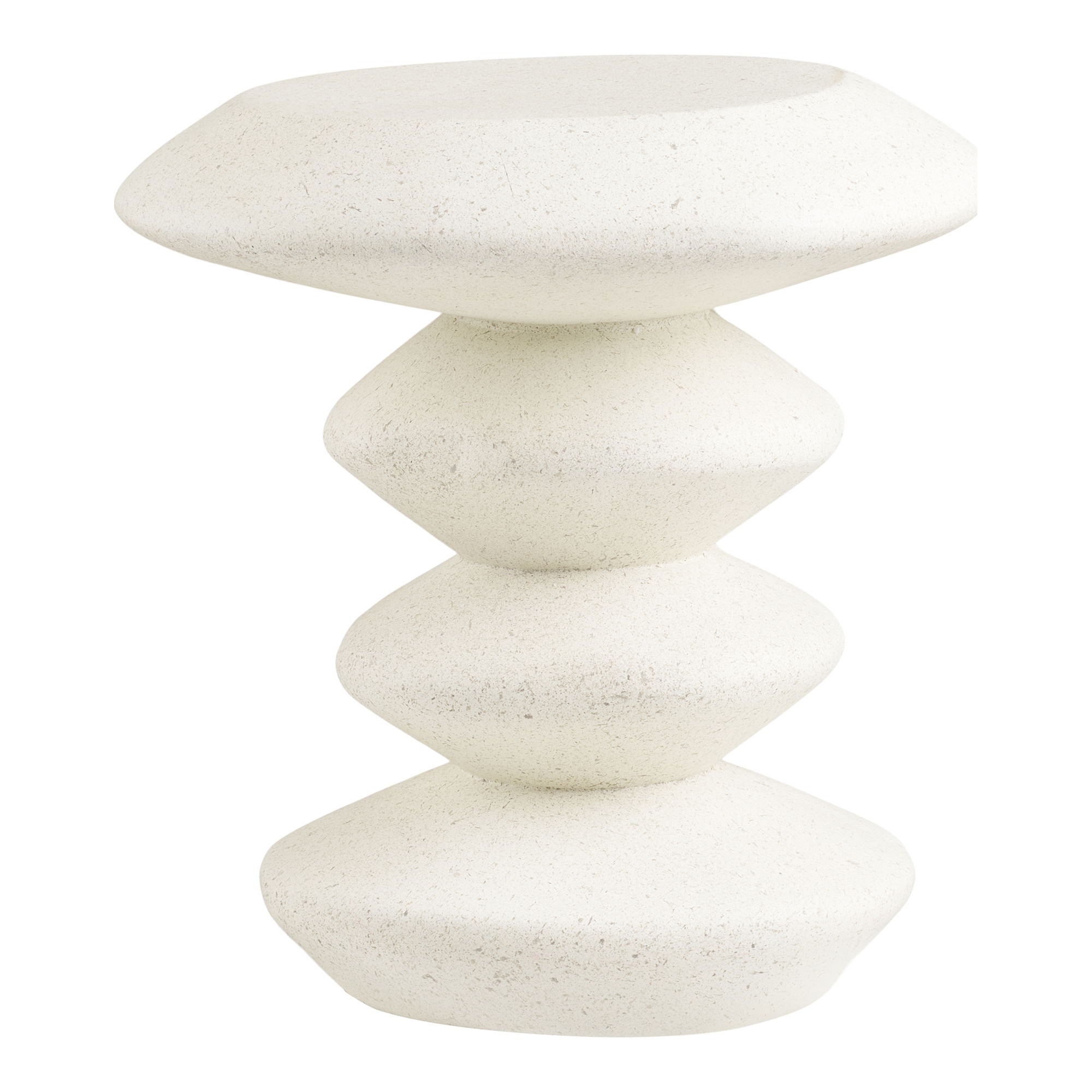 Blackburn -sivupöytä - sivupöytä, FiberClay, valkoinen Ø36x45,5 cm