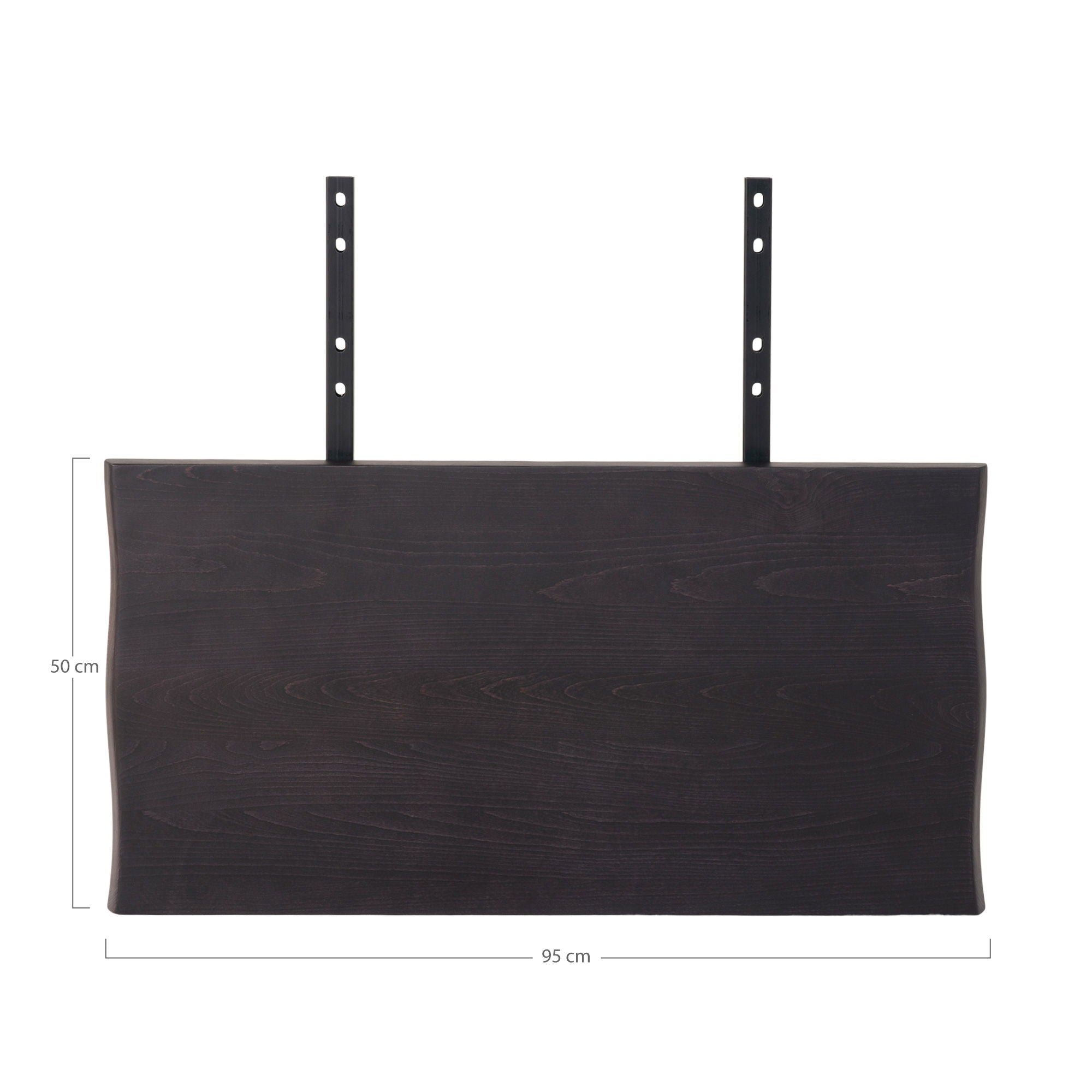 Kahden lisälevyn setti mustaa tammea aaltoilevalla reunalla