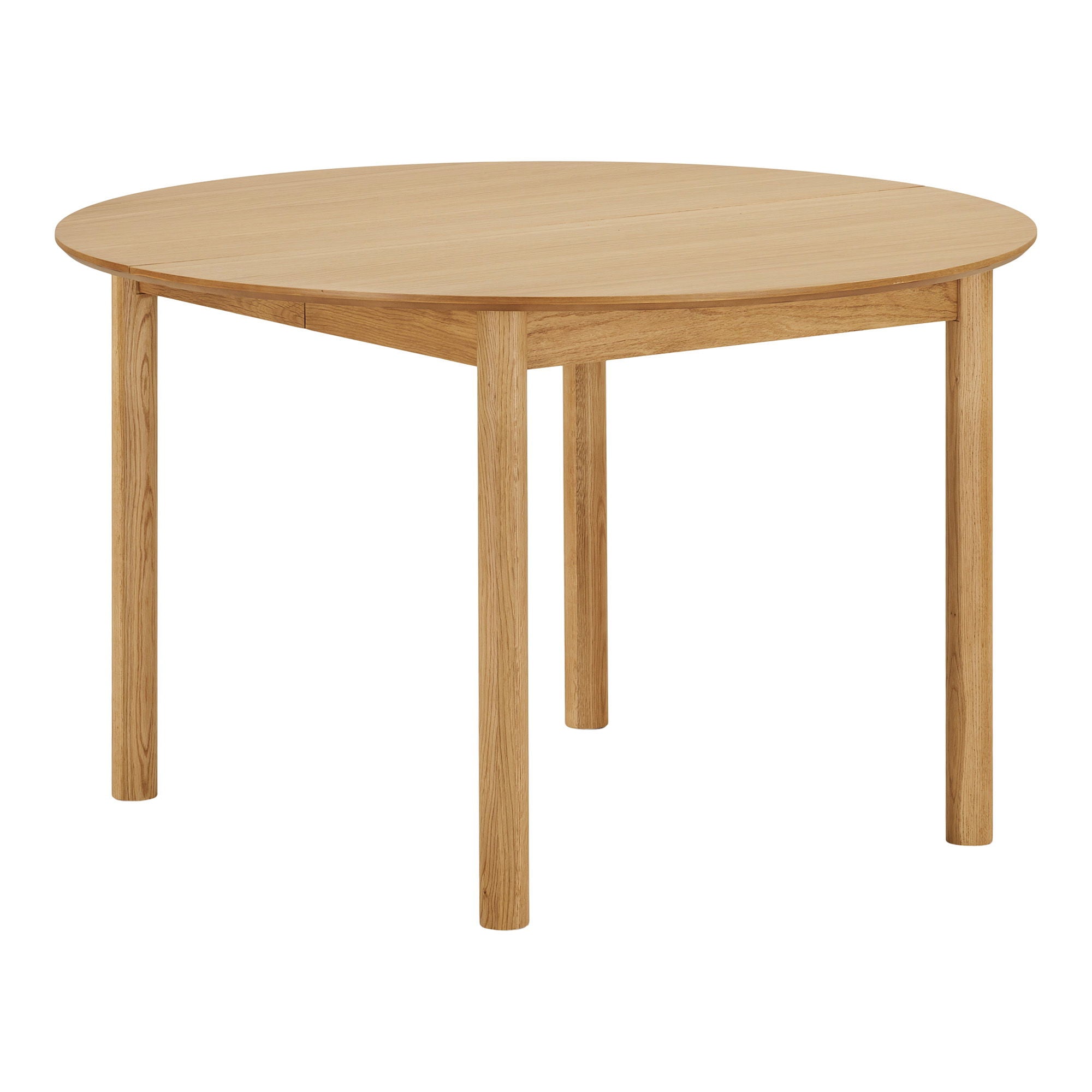 Bundaberg Ruokapöytä - Ruokapöytä, tammea, mukaan lukien. Lisälevyt Ø120x120-170-220x75 cm