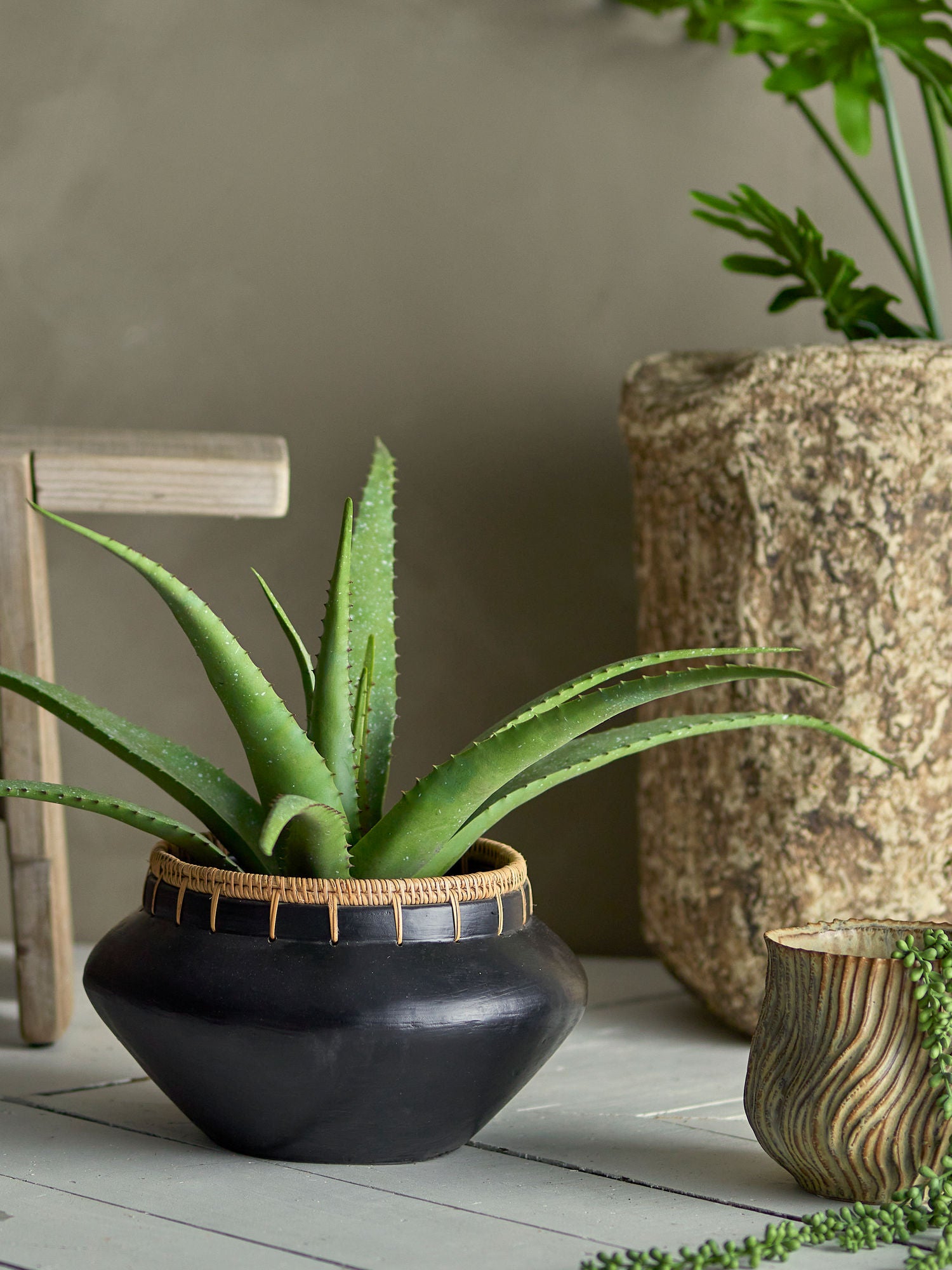 Bloomingville Aloe -kasvi, vihreä, keinotekoiset kukat