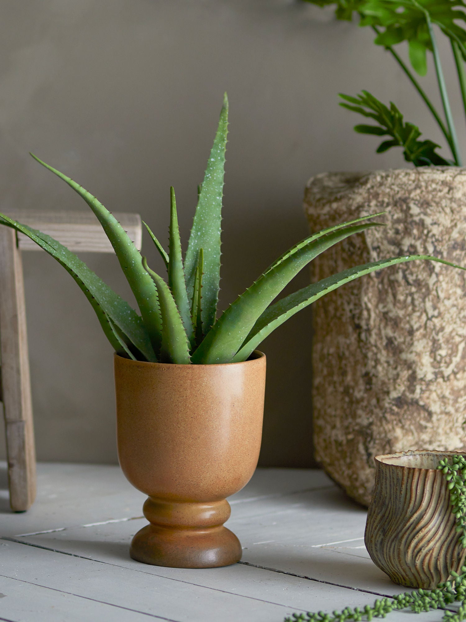 Bloomingville Aloe -kasvi, vihreä, keinotekoiset kukat