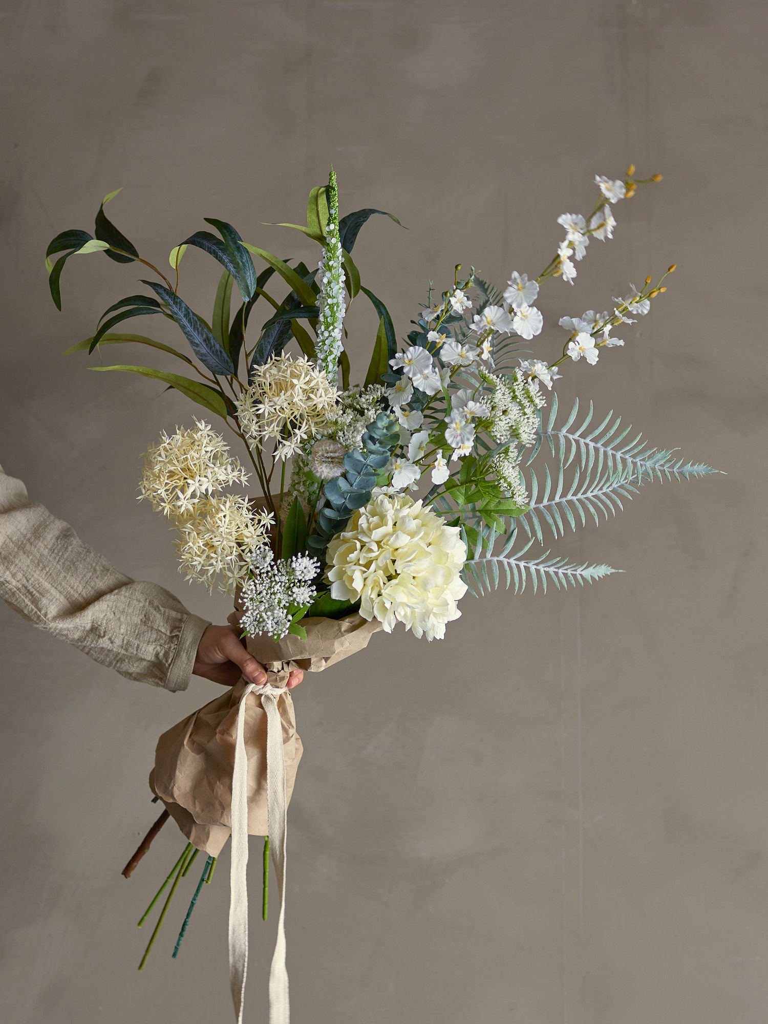 Bloomingville Symphonie Bouquet, valkoinen, keinotekoiset kukat