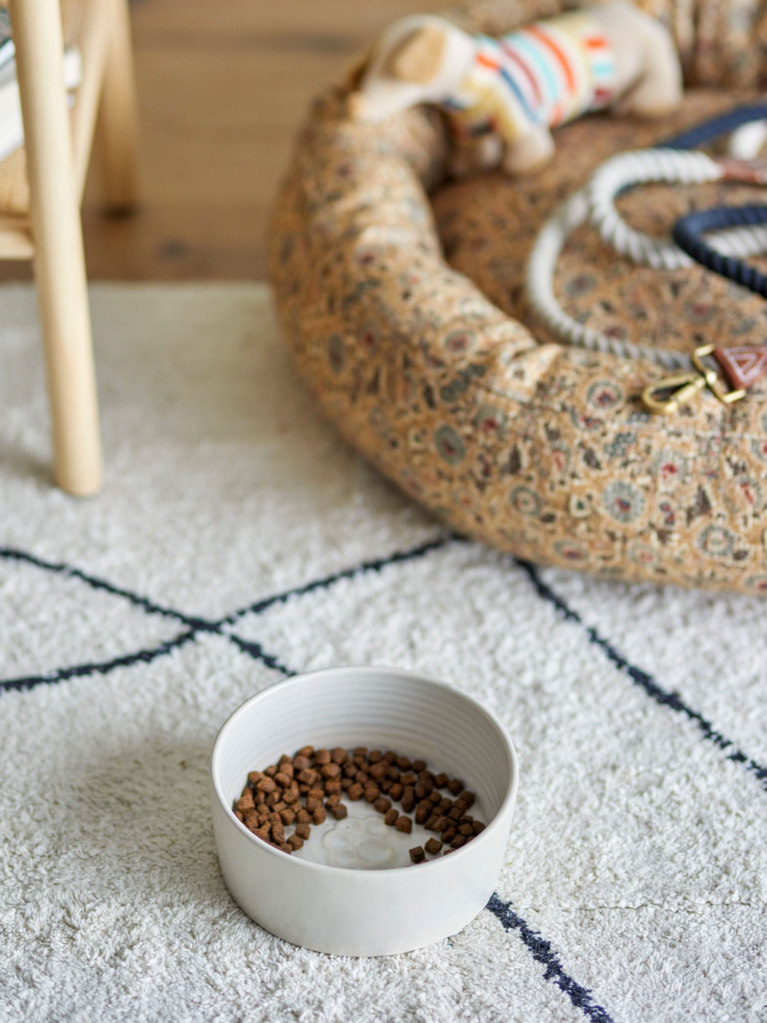 Bloomingville Buddy Bowl, valkoinen, kivitavara