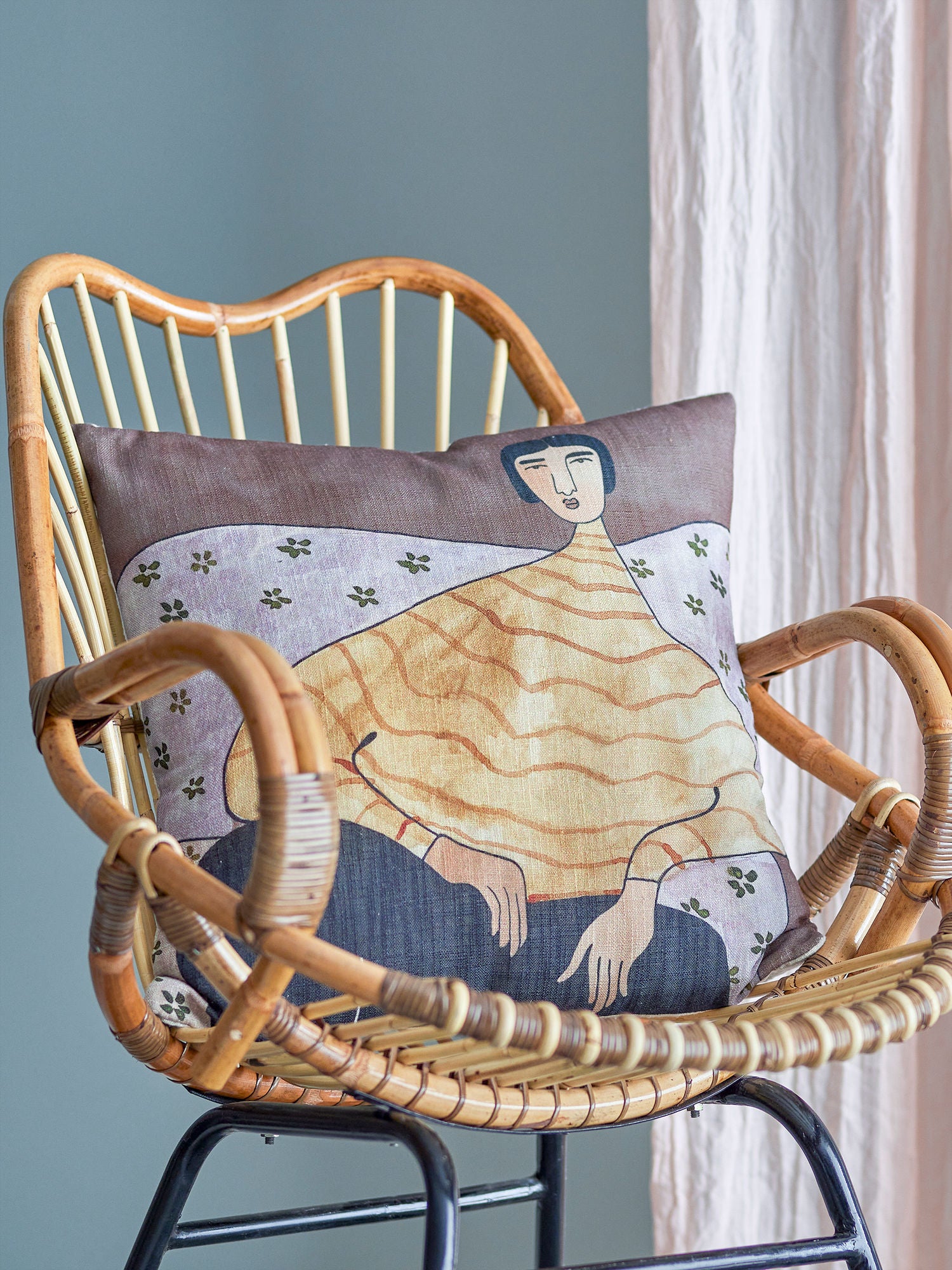 Bloomingville Zita -tyyny, keltainen, polyesteri