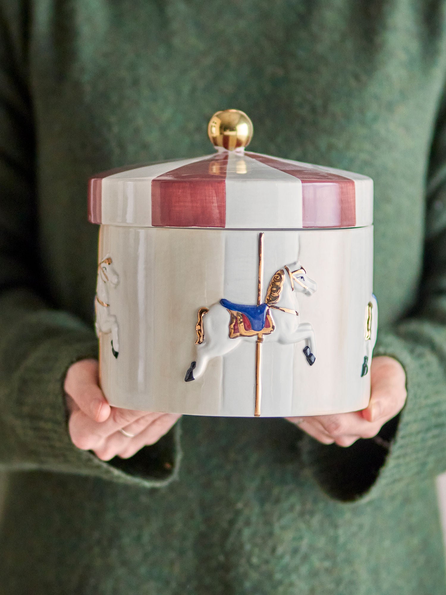 Bloomingville Merry-Go-Round Jar W/LID, PUNAIN