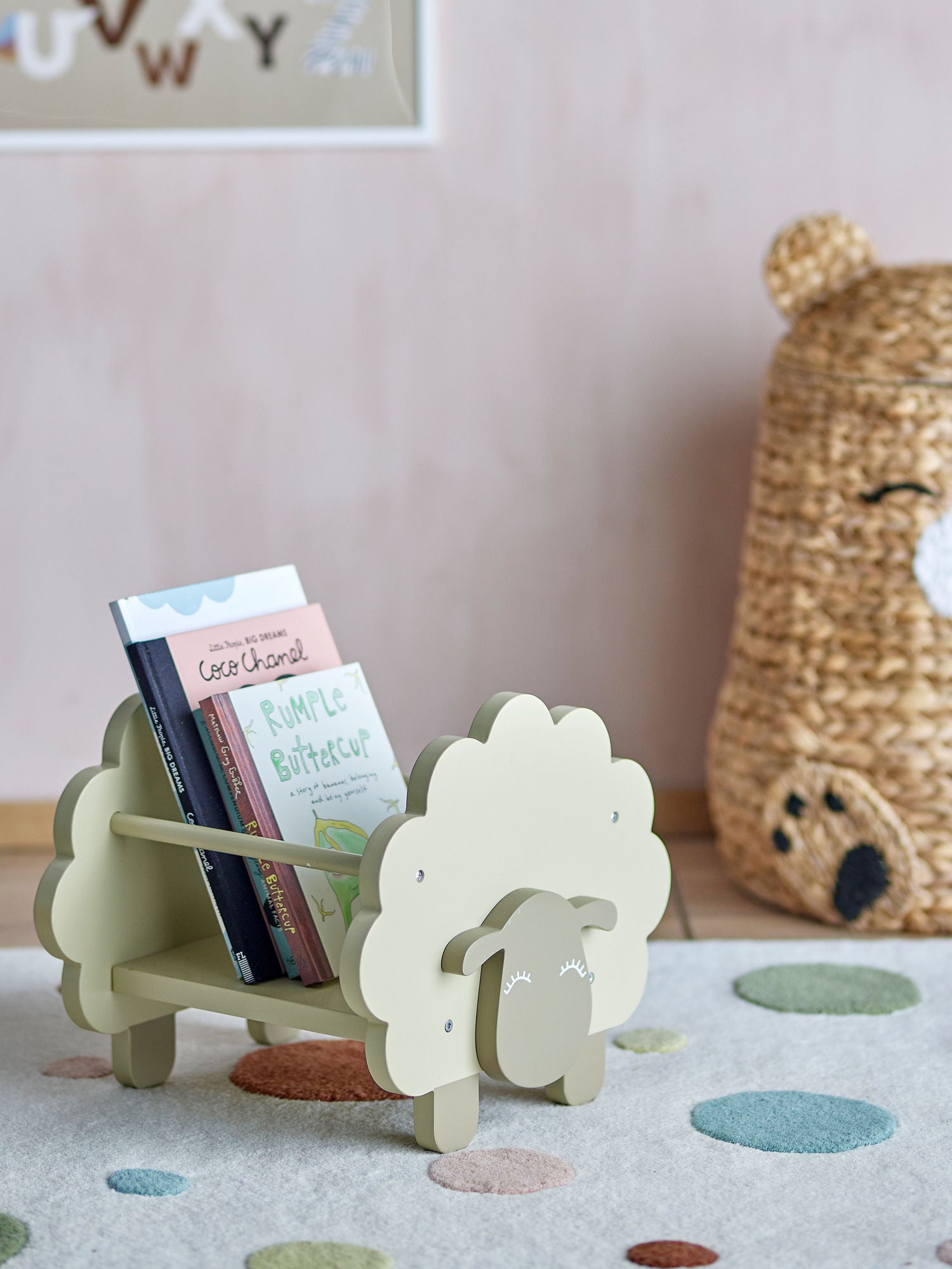 Bloomingville MINI Dolly -kirjahylly, harmaa, FSC®100%, MDF