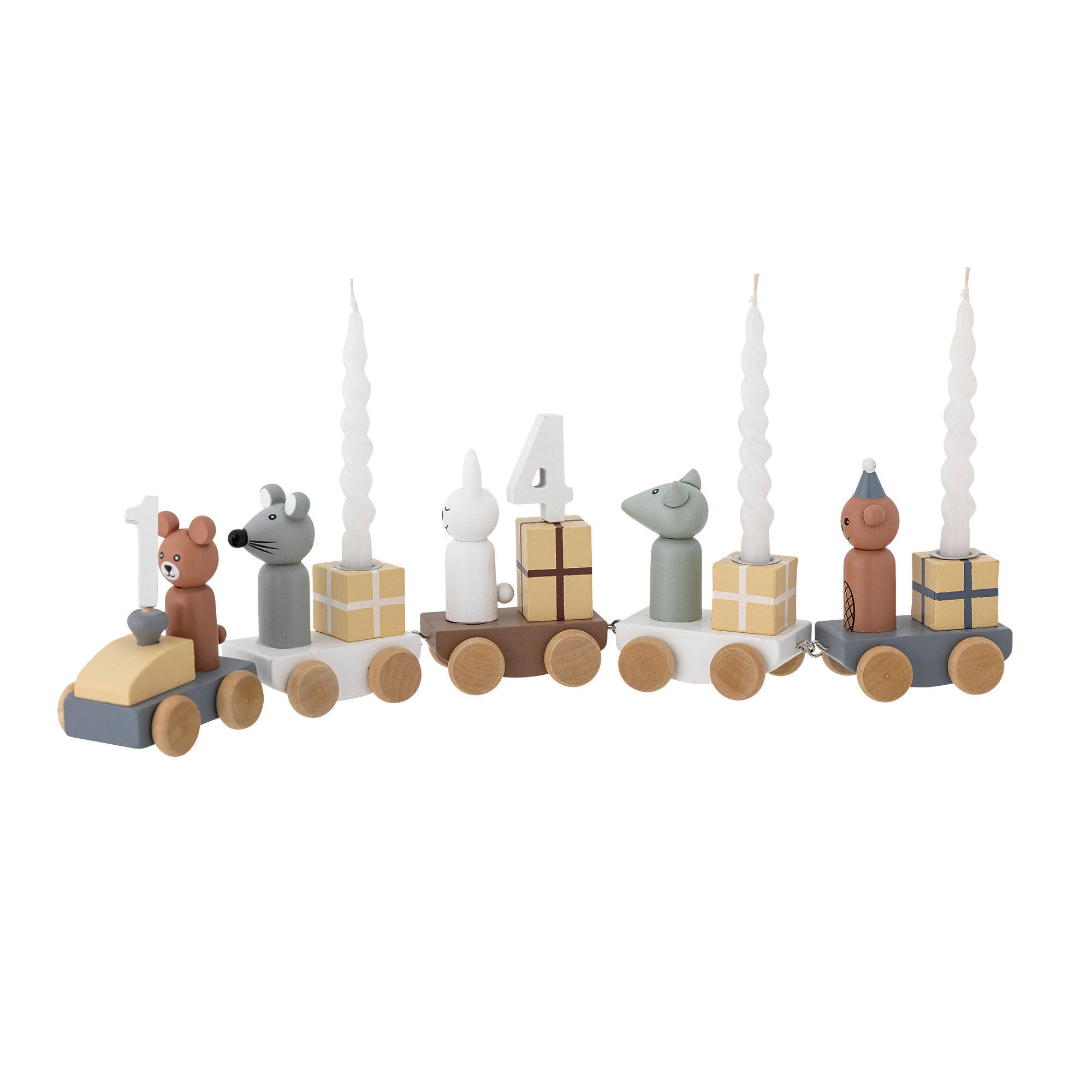 Bloomingville Mini Junaid Syntymäpäiväkoriste, Brown, FSC®100%, MDF
