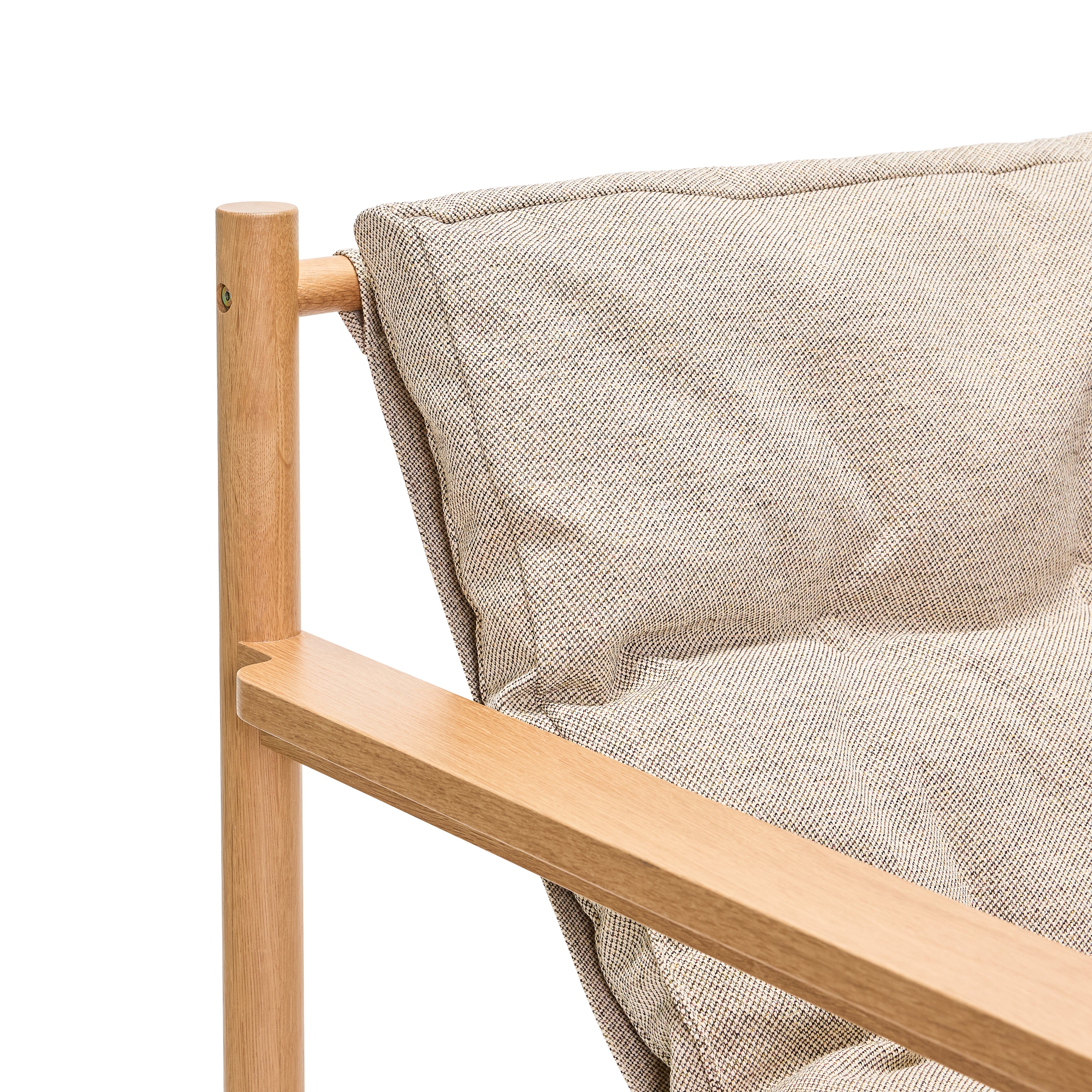 Heritage-nojatuoli/jalkarakka Natural/beige - 75x72xh82cm, 69x49xh43cm