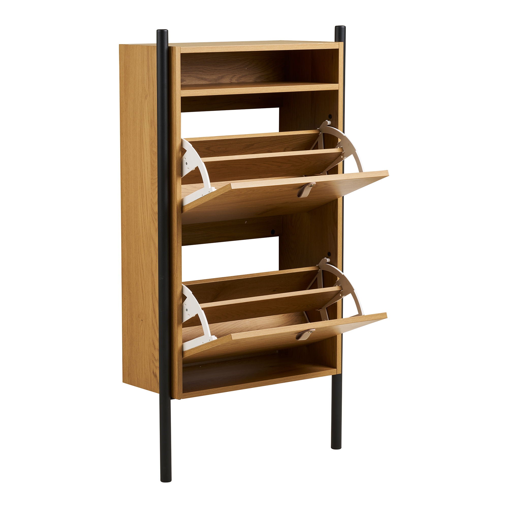 Barco -kenkäkaappi - kenkäkaappi, tammipuun ulkoasu 62x26x118 cm