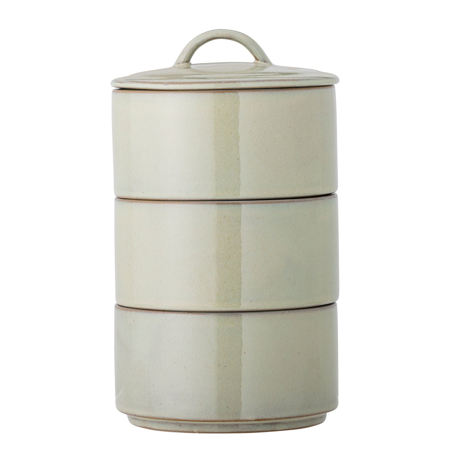 Luova kokoelma Ebba Pot W/LID, vihreä, kivitavara