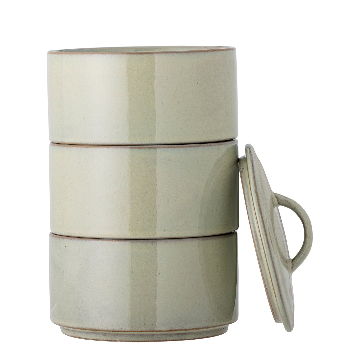 Luova kokoelma Ebba Pot W/LID, vihreä, kivitavara