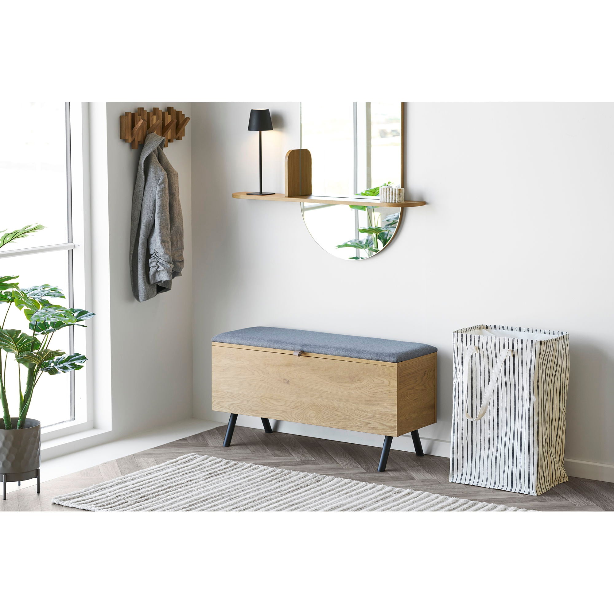 Argos Pesulakori - Pesulakori, kangas, beige/musta 38x28x58 cm