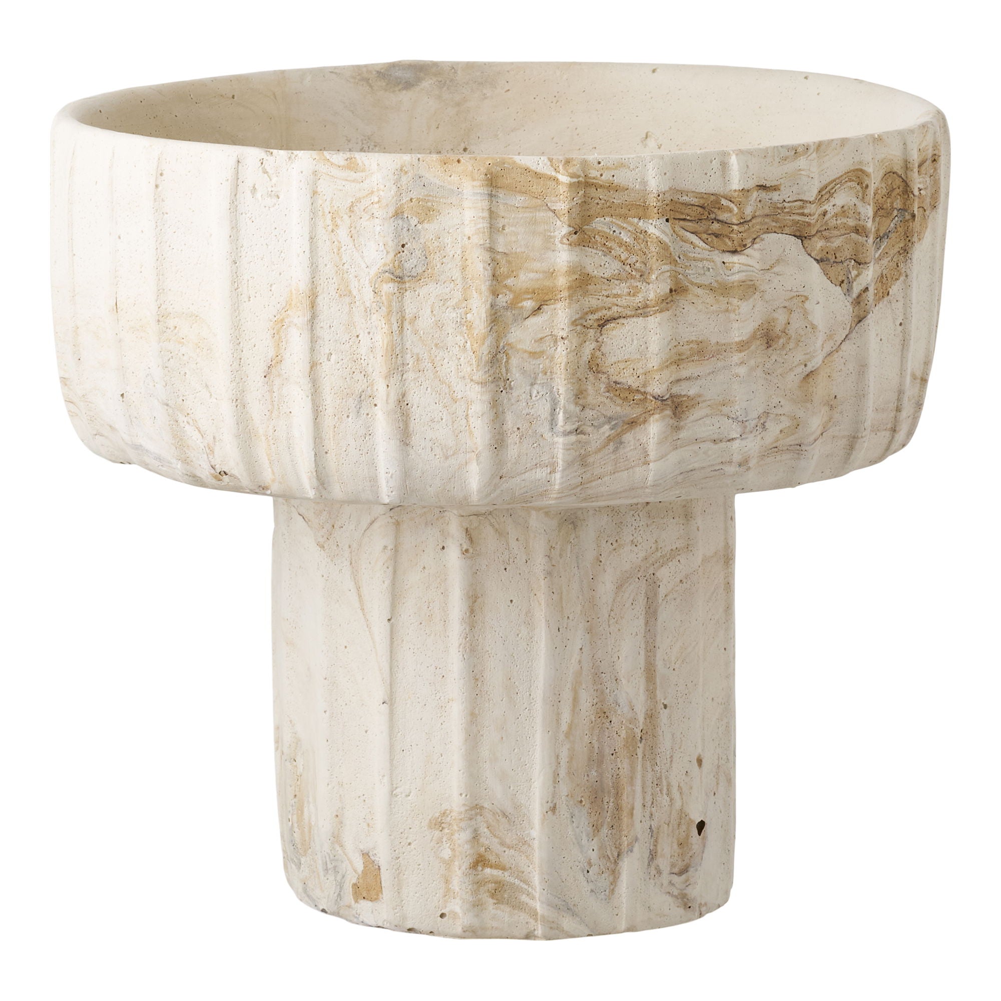 Maljakko - maljakko, sementti, ruskea/beige Ø20,5x18,5 cm