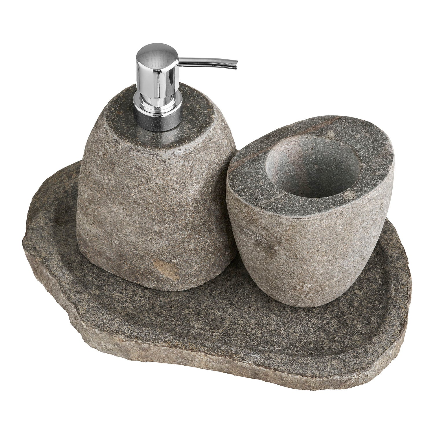 Gara -kylpyhuonesarja - kylpyhuoneen sarja, säilytyslaatikot, saippuan annostelija, takaosa