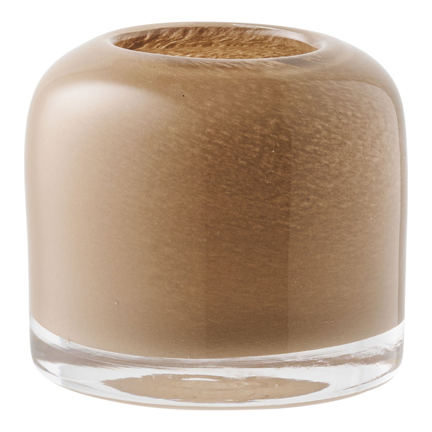 Kynttilänjalka - kynttilänjalka, suu -puhallettu lasi, ruskea Ø8x7,5 cm