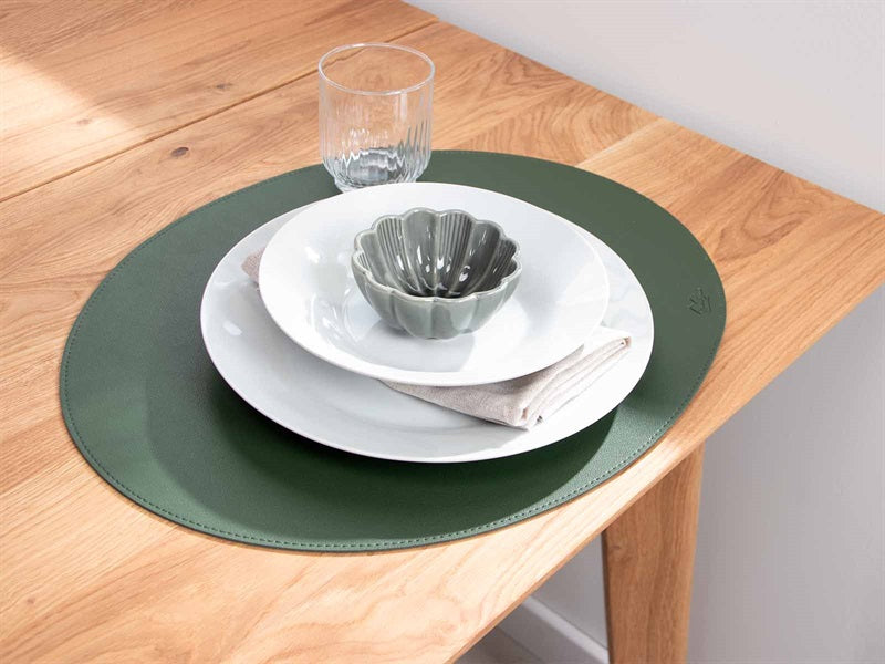 Soikea kansi lautasliina // vihreä pu - pehmeä