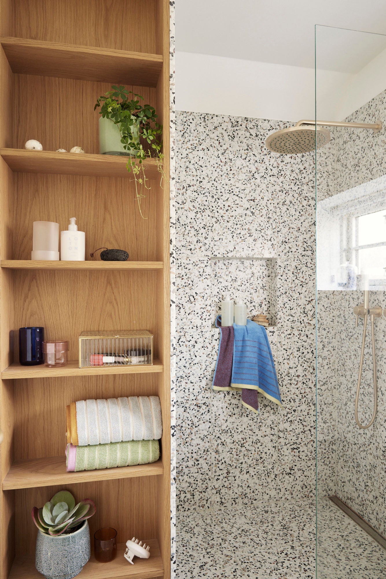 Hübsch Promenade -pyyhe pieni sininen/totta