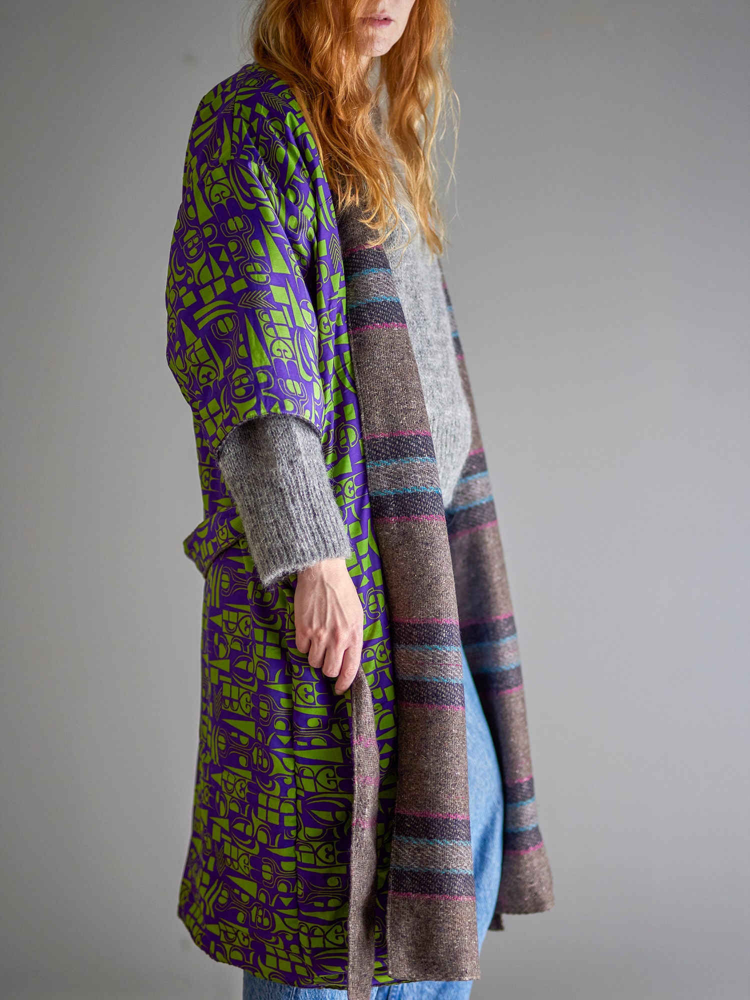 Luova kokoelma Rieti Kimono, harmaa, kierrätetty