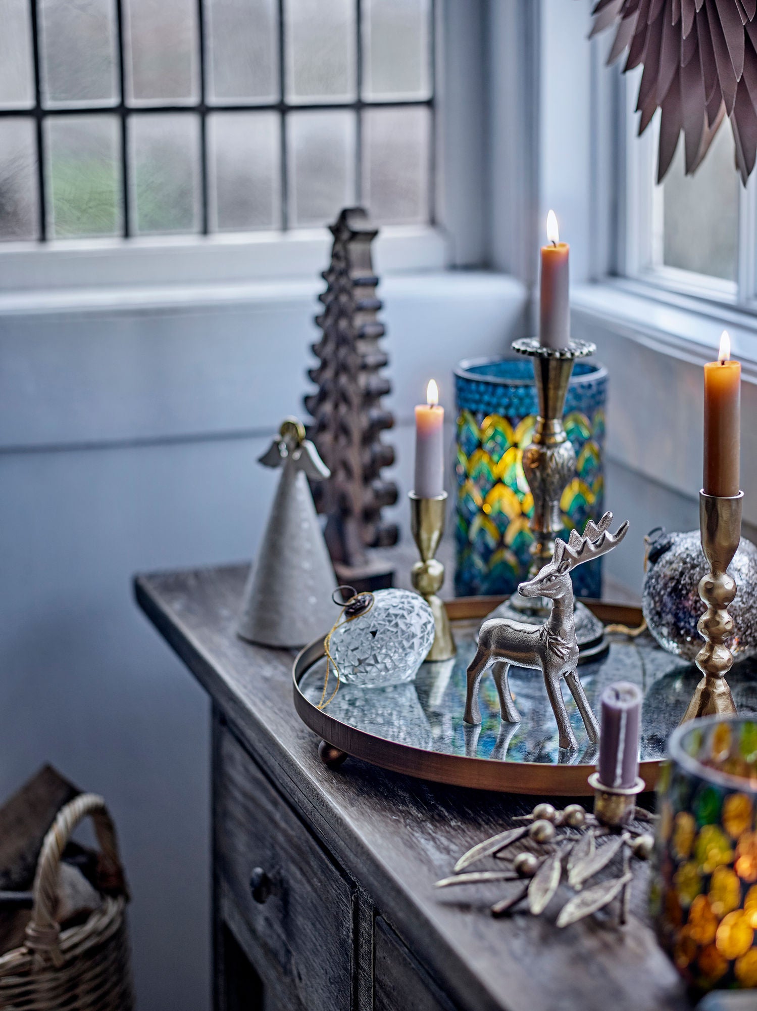 Bloomingville Glacier Fad, kulta, metalli, lasi