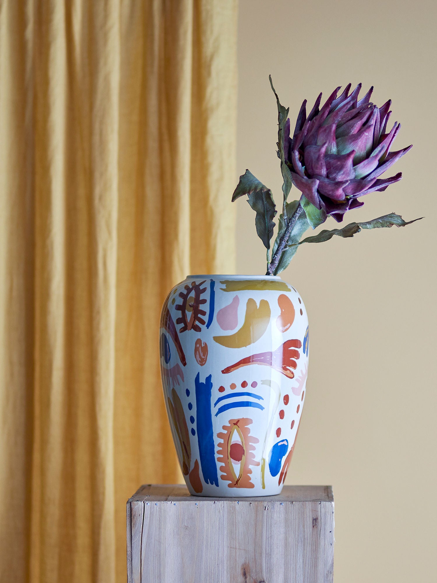 Bloomingville Horus maljakko, oranssi, kivitavara