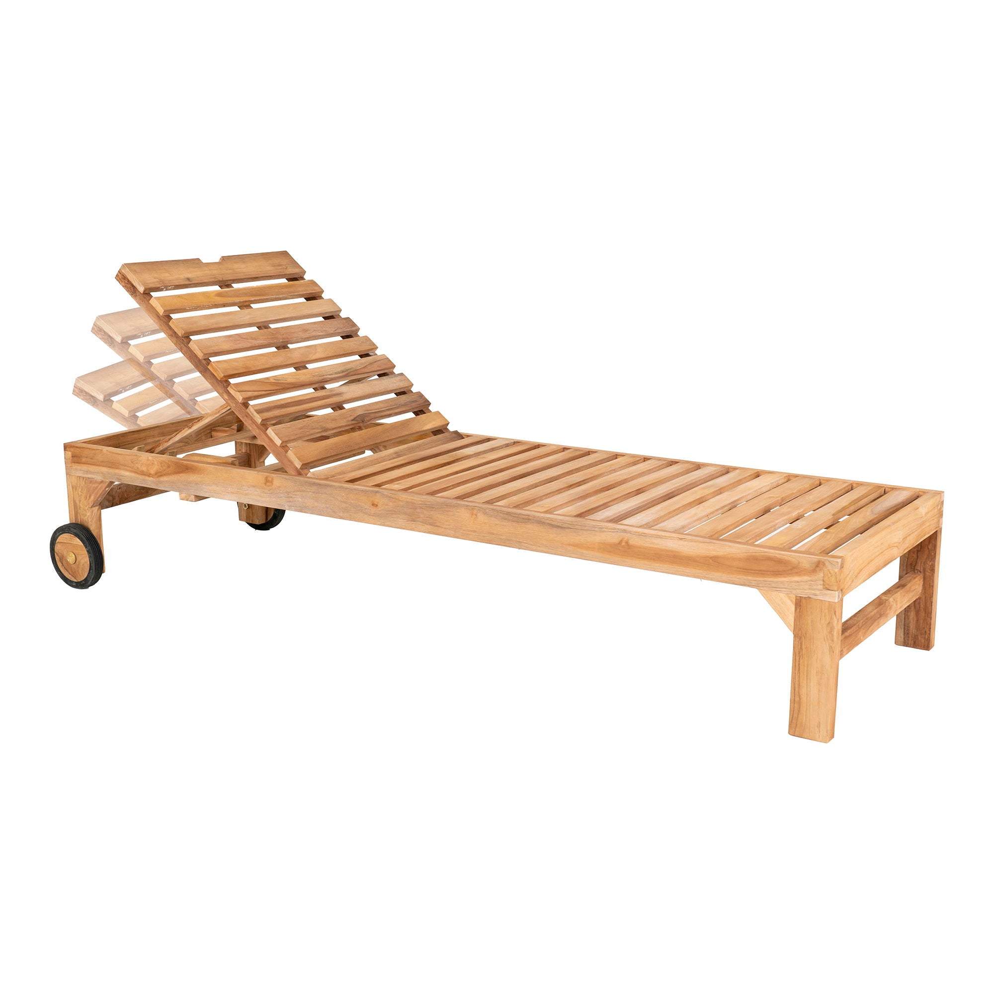 Andorran aurinkovaunu aurinkovaunujen tyynyllä - aurinkovaunu aurinkovaunujen tyynyllä, teak/puuvilla, luonto/valkoinen