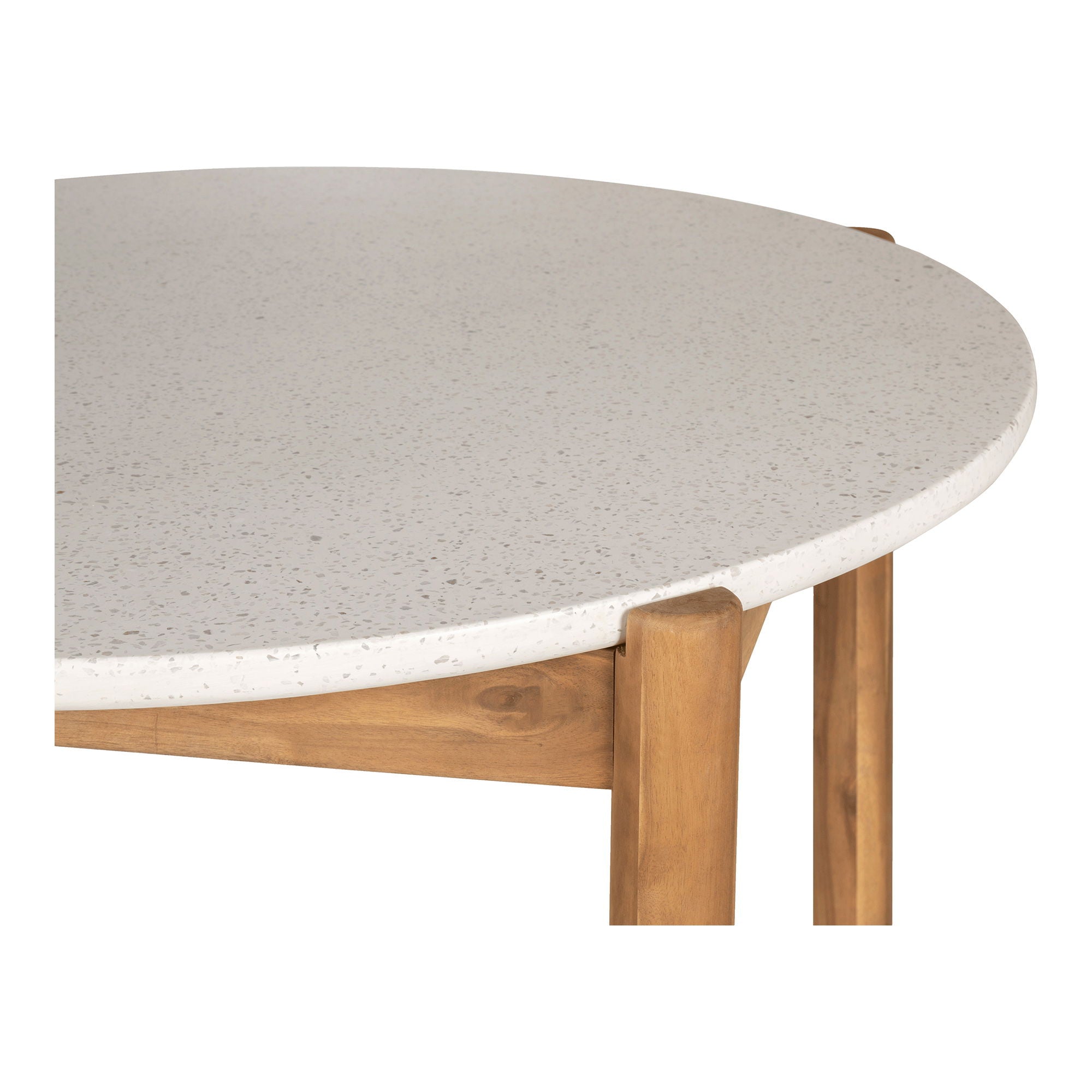 Ruokapöytä, akaasia/terrazzo, luonto, Ø120x76 cm