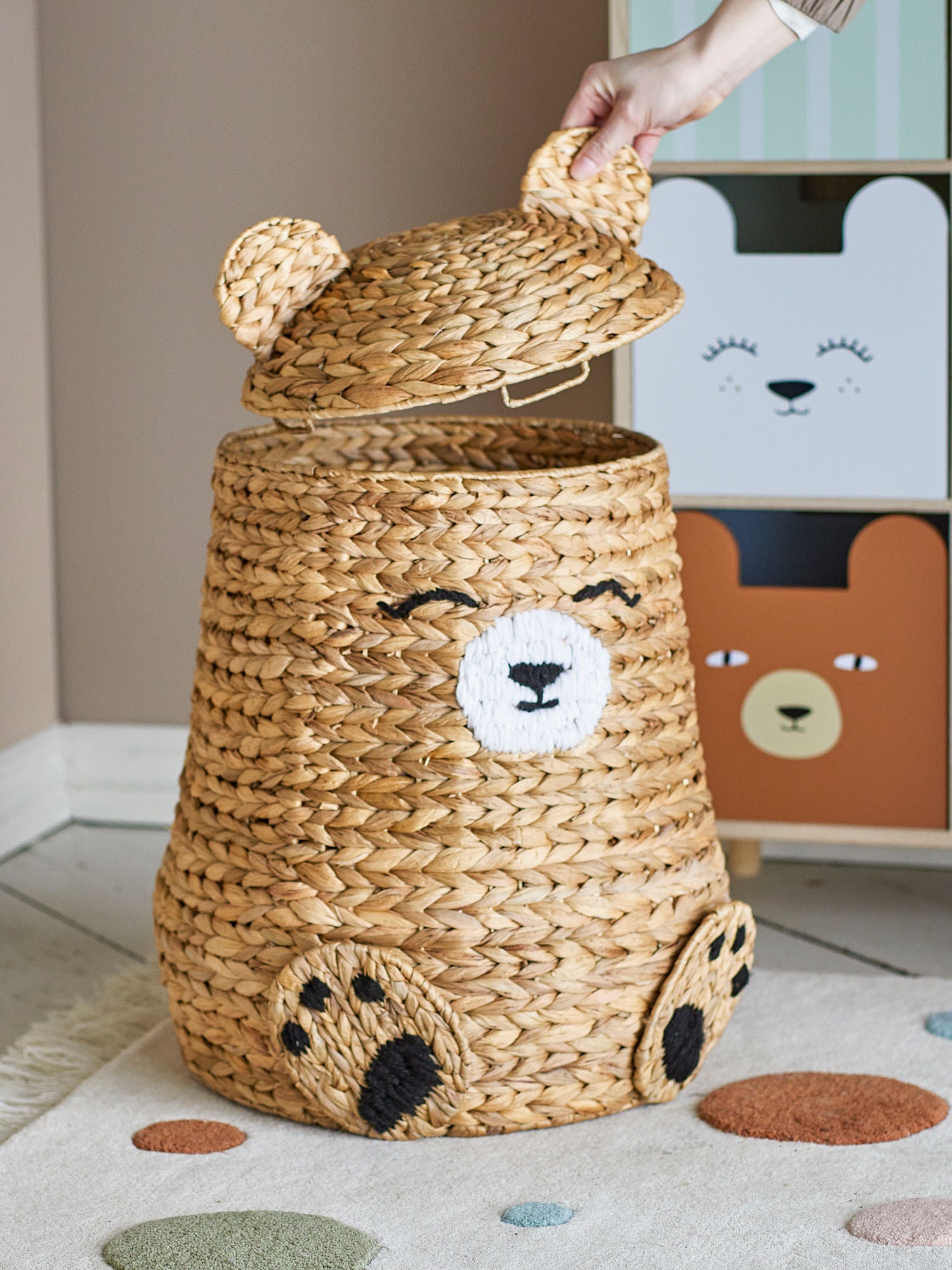 Bloomingville MINI Timone Basket kannella, luonto, vesihyasintti