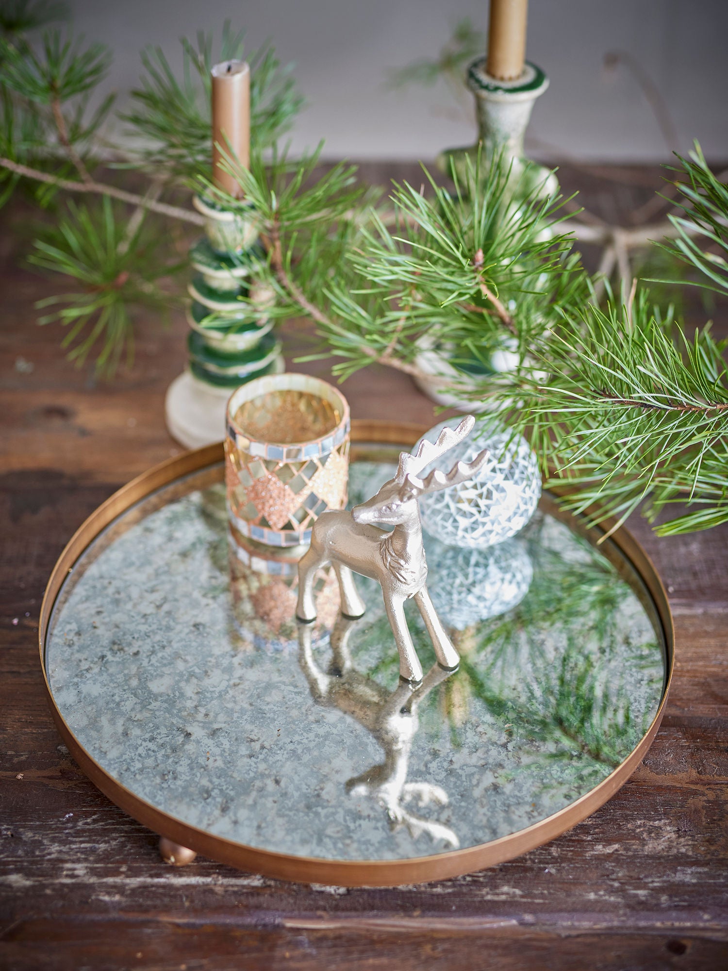 Bloomingville Glacier Fad, kulta, metalli, lasi