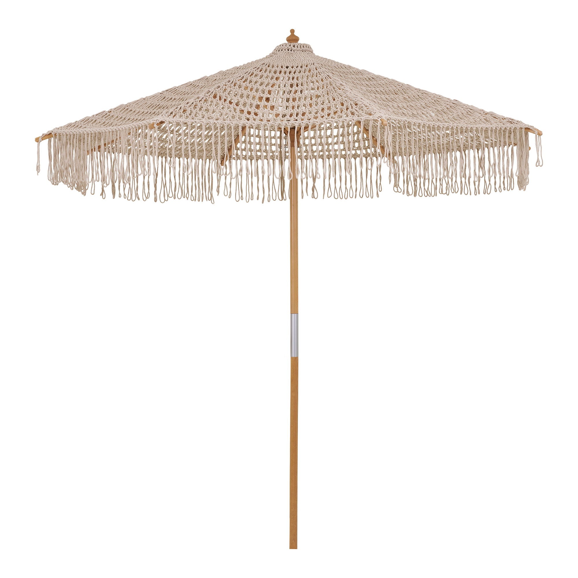 Päivävarjo, puuvillaa, puutikku, beige<br>ø 250 cm