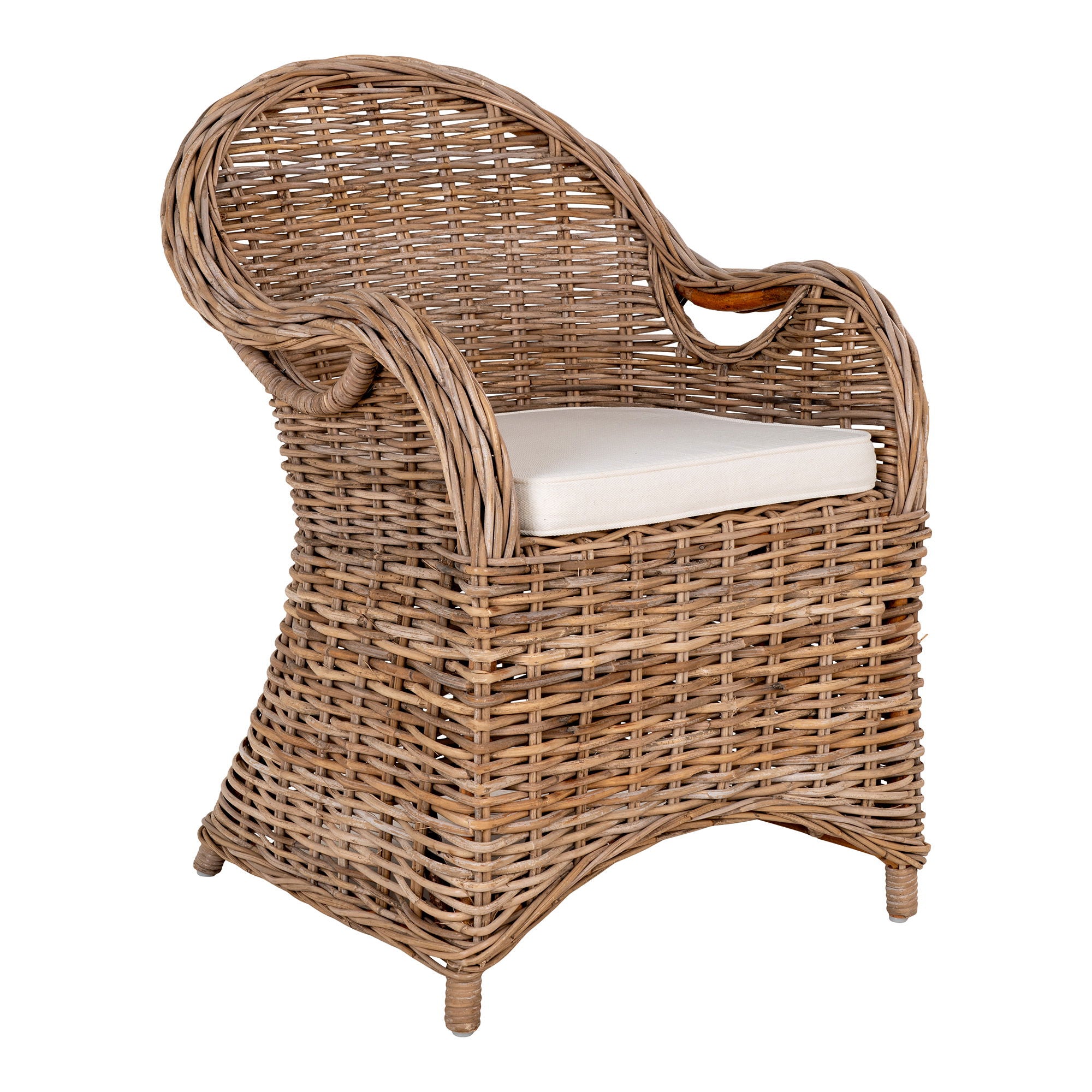 Larisa Garden Furturn Set - Larisa puutarhapöytä Ø120 cm ja 4 Larisa -puutarhatuolia, harmaa