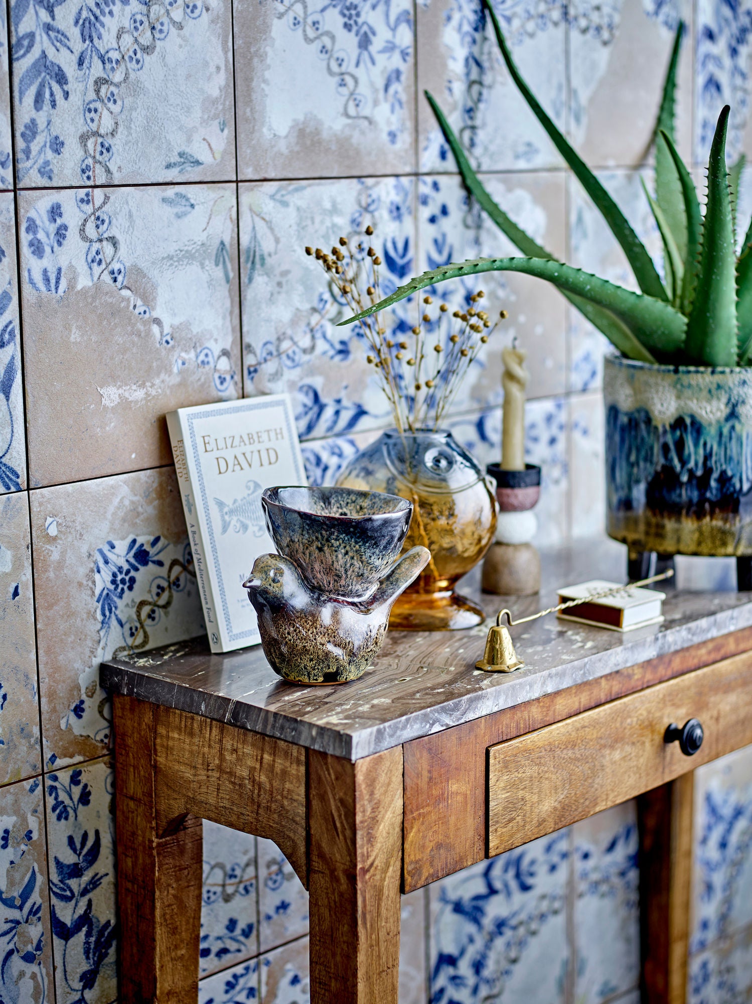 Luova kokoelma IMOA Yrttipottapiikki, sininen, kivitavara