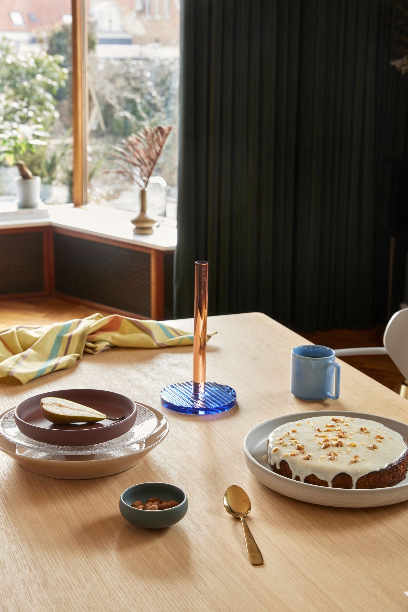 Hübsch -kioski keittiön vetopidike sininen/vaaleanpunainen