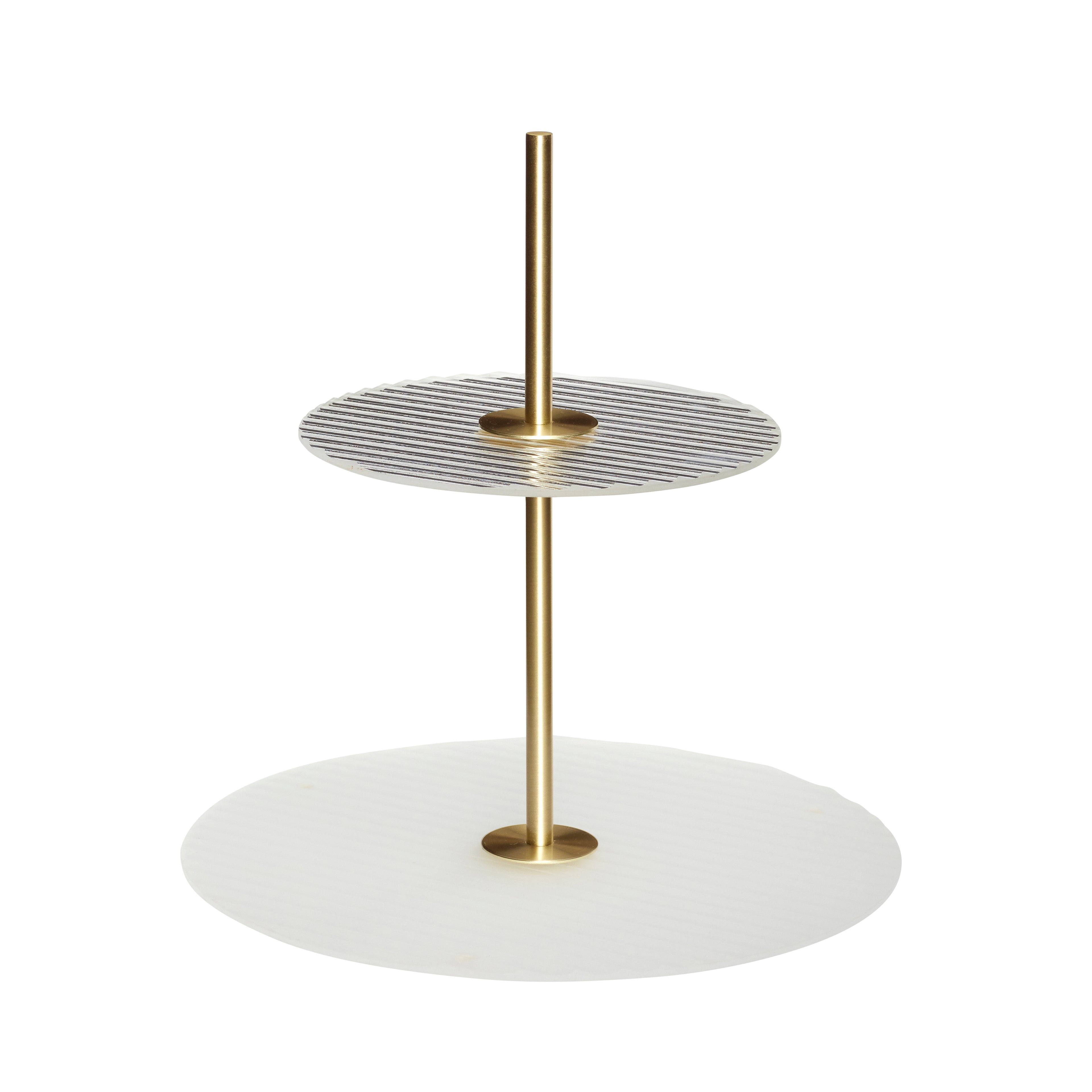 Ripple Étagère Frosted/Brass väri - ø30xh31cm